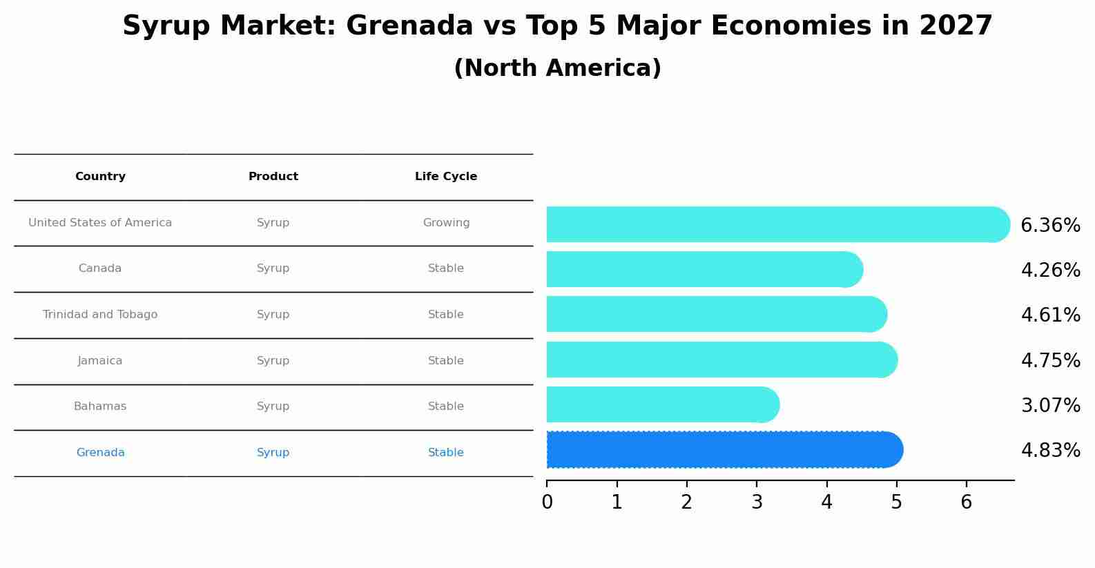 Syrup Market: Grenada vs Top 5 Major Economies in 2027 (North America)