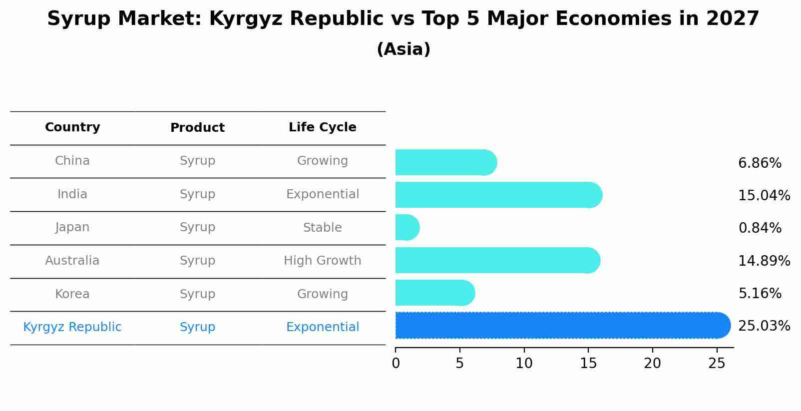 Syrup Market: Kyrgyz Republic vs Top 5 Major Economies in 2027 (Asia)
