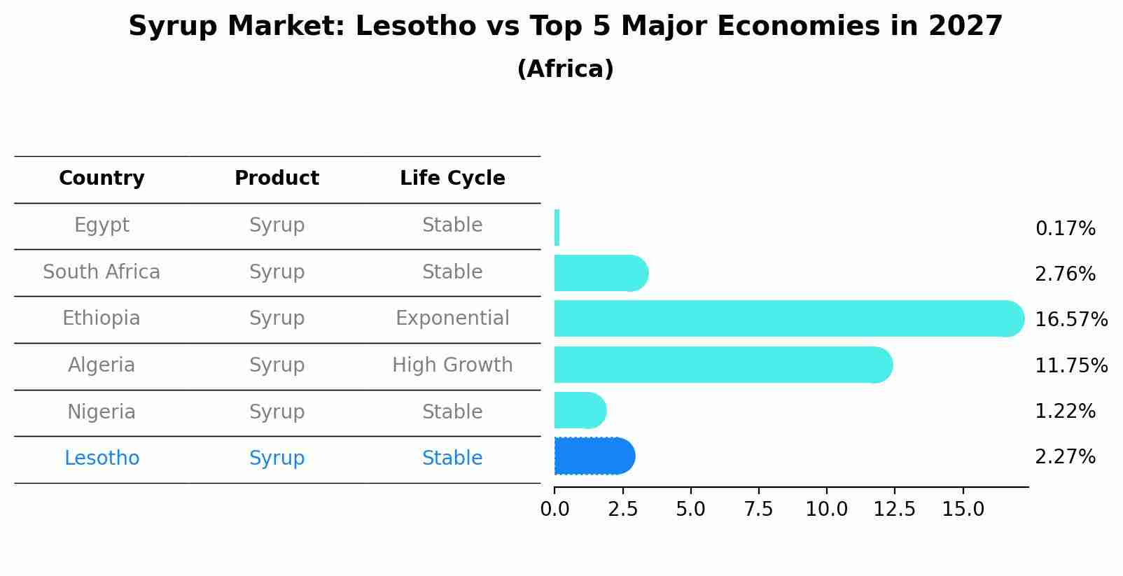 Syrup Market: Lesotho vs Top 5 Major Economies in 2027 (Africa)
