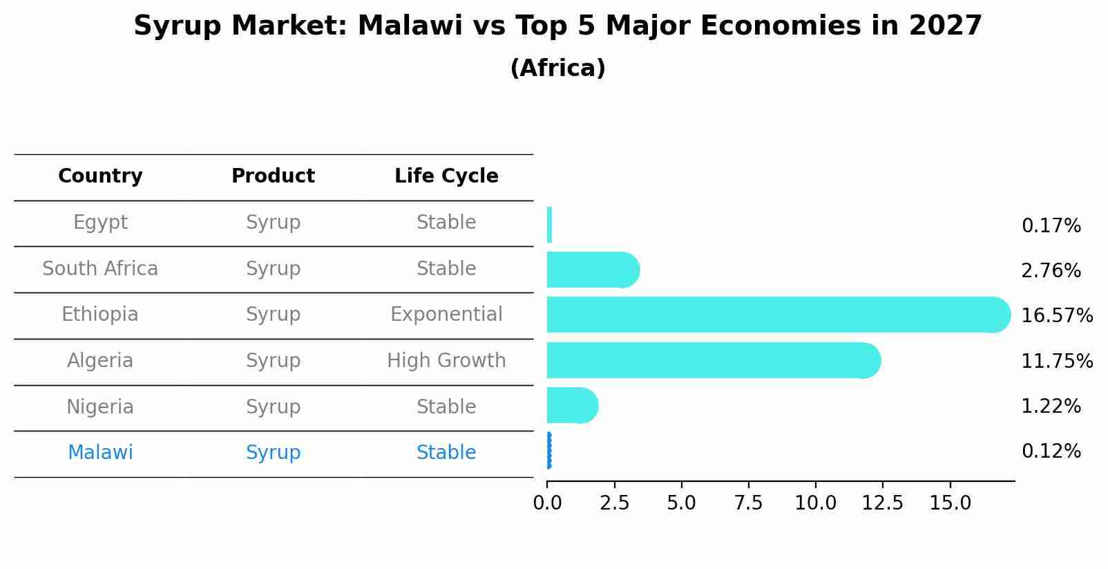 Syrup Market: Malawi vs Top 5 Major Economies in 2027 (Africa)
