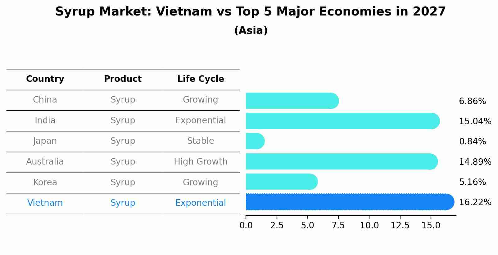 Syrup Market: Vietnam vs Top 5 Major Economies in 2027 (Asia)