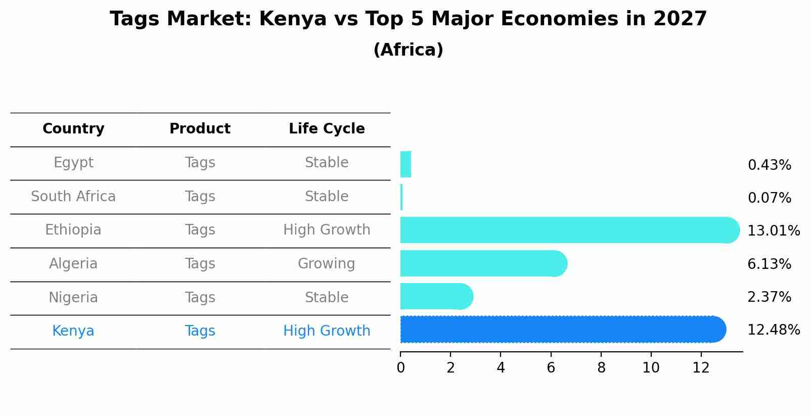 Tags Market: Kenya vs Top 5 Major Economies in 2027 (Africa)
