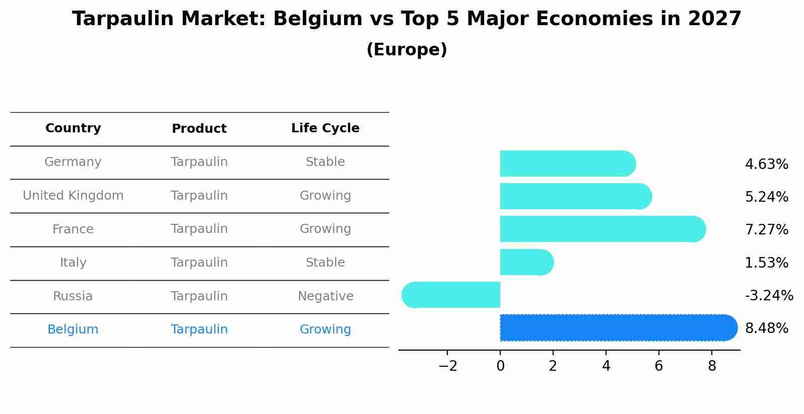 Tarpaulin Market: Belgium vs Top 5 Major Economies in 2027 (Europe)