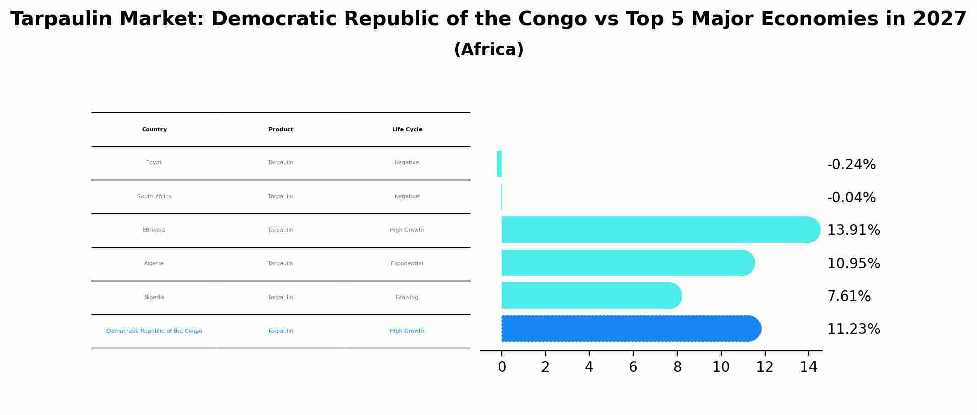 Tarpaulin Market: Democratic Republic of the Congo vs Top 5 Major Economies in 2027 (Africa)