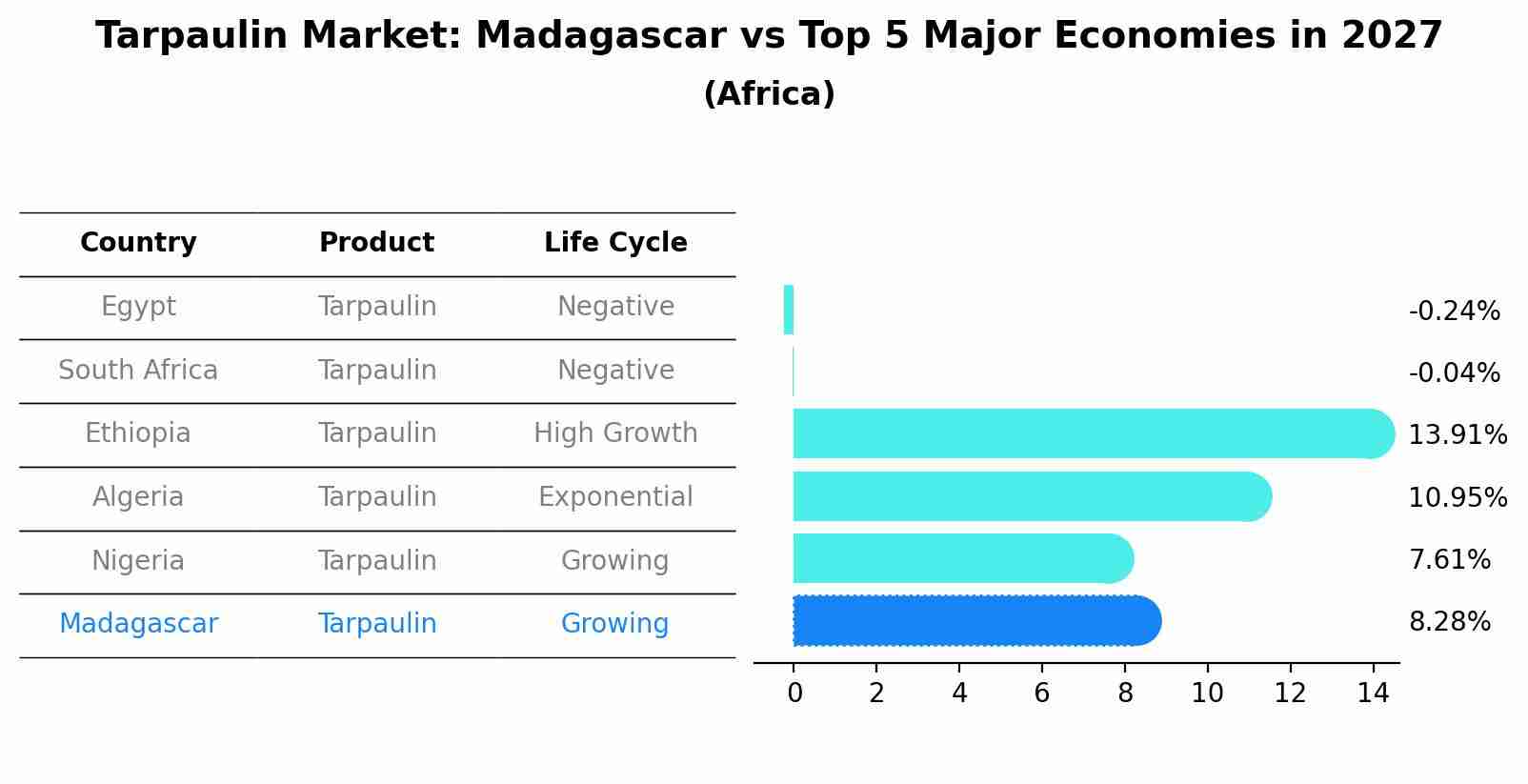 Tarpaulin Market: Madagascar vs Top 5 Major Economies in 2027 (Africa)
