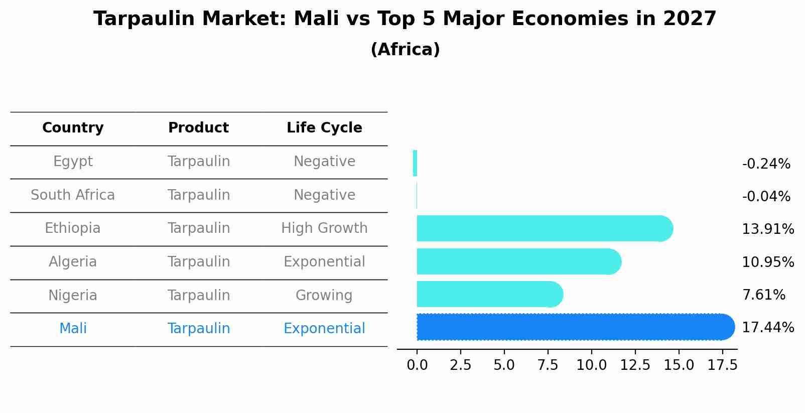 Tarpaulin Market: Mali vs Top 5 Major Economies in 2027 (Africa)