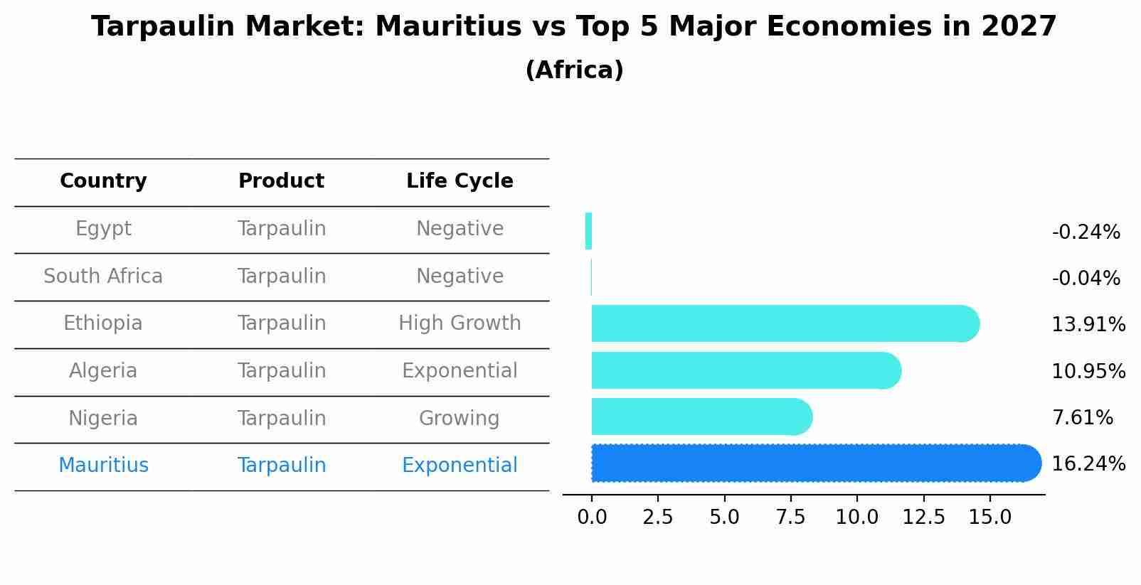 Tarpaulin Market: Mauritius vs Top 5 Major Economies in 2027 (Africa)