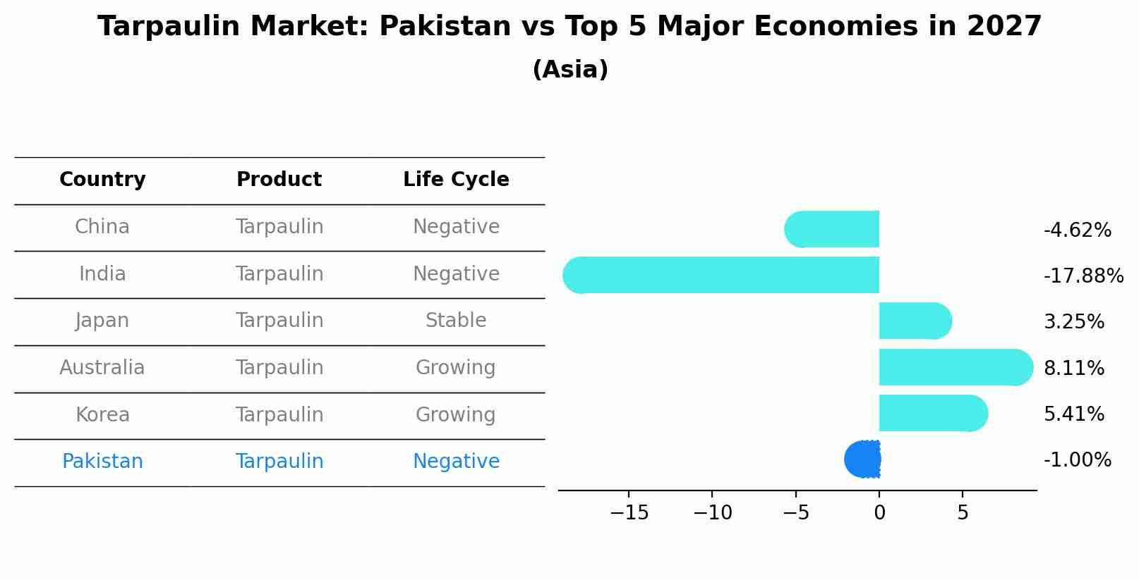 Tarpaulin Market: Pakistan vs Top 5 Major Economies in 2027 (Asia)
