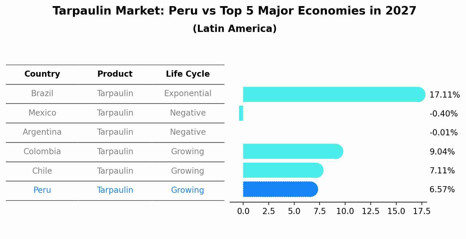 Tarpaulin Market: Peru vs Top 5 Major Economies in 2027 (Latin America)