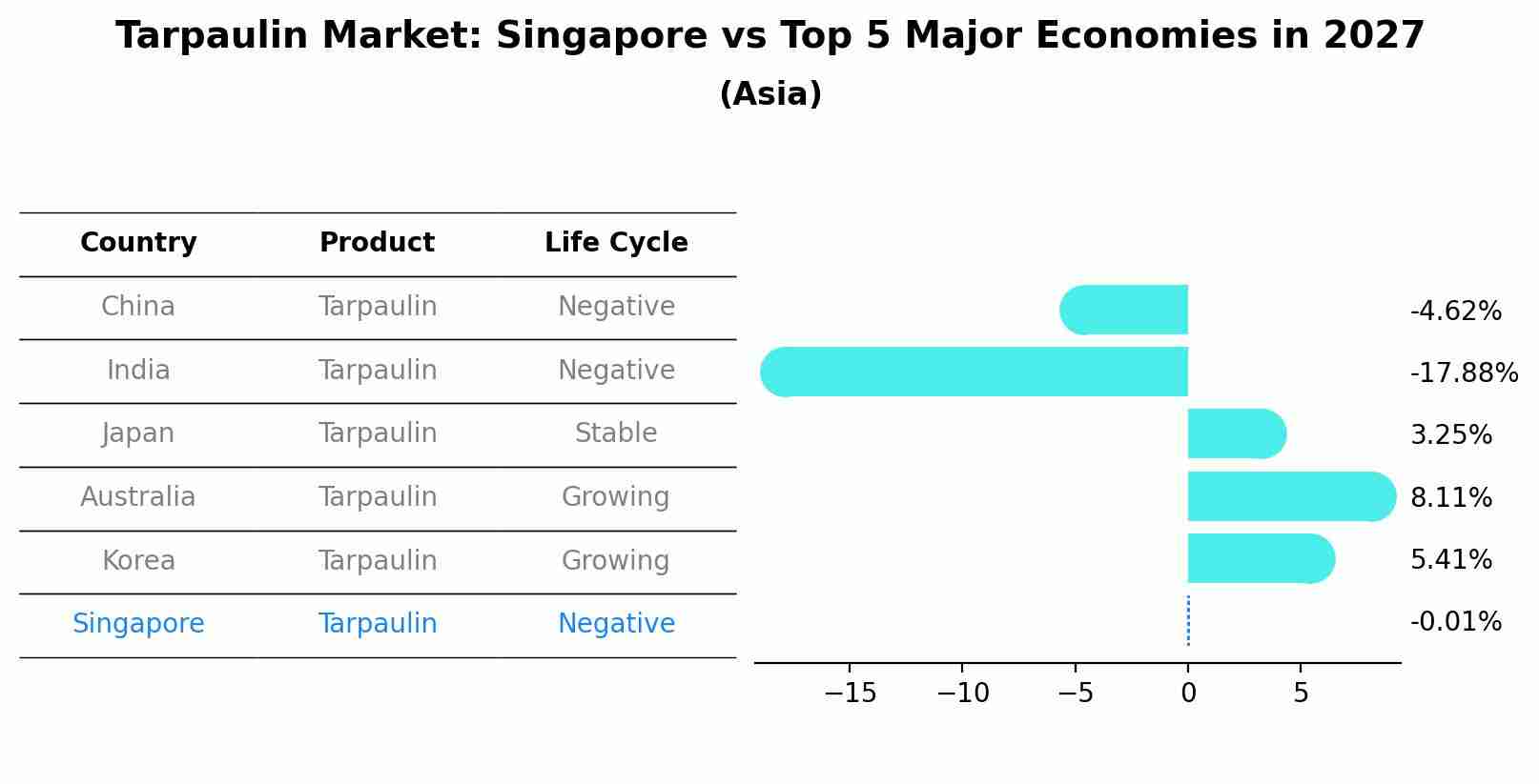 Tarpaulin Market: Singapore vs Top 5 Major Economies in 2027 (Asia)
