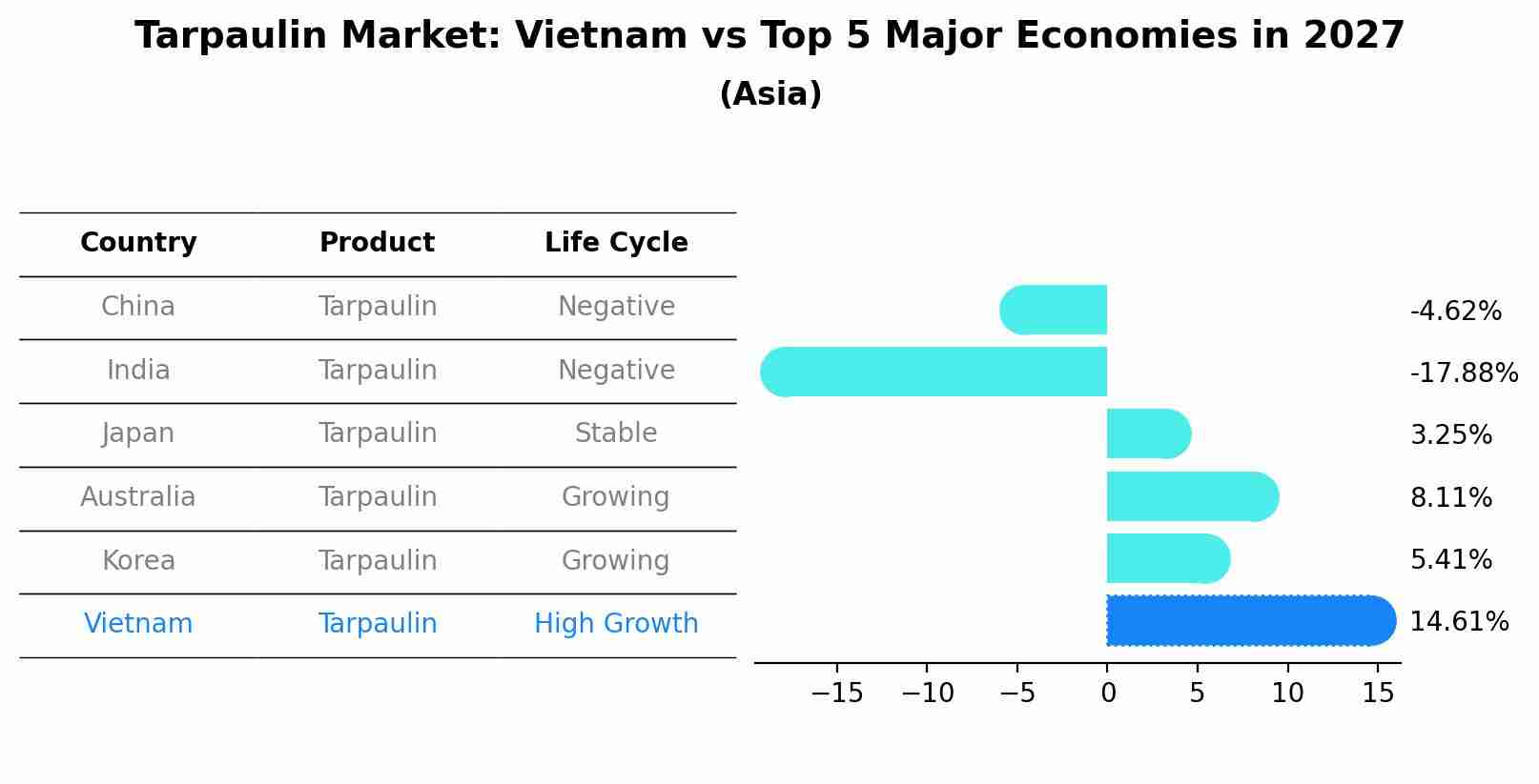 Tarpaulin Market: Vietnam vs Top 5 Major Economies in 2027 (Asia)