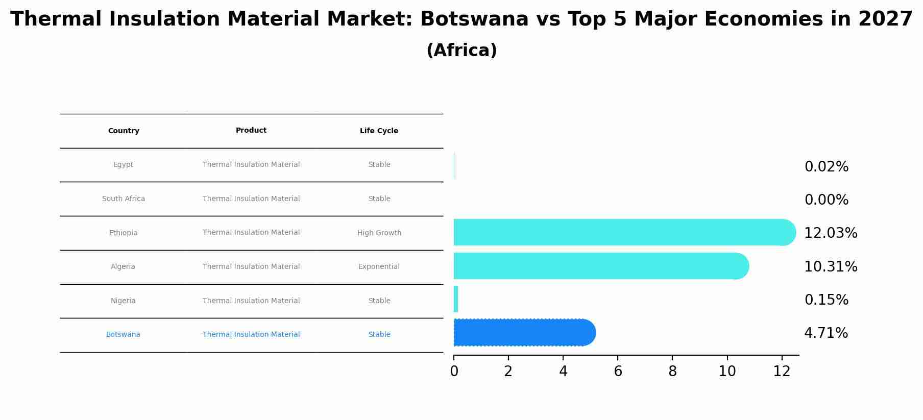 Thermal Insulation Material Market: Botswana vs Top 5 Major Economies in 2027 (Africa)