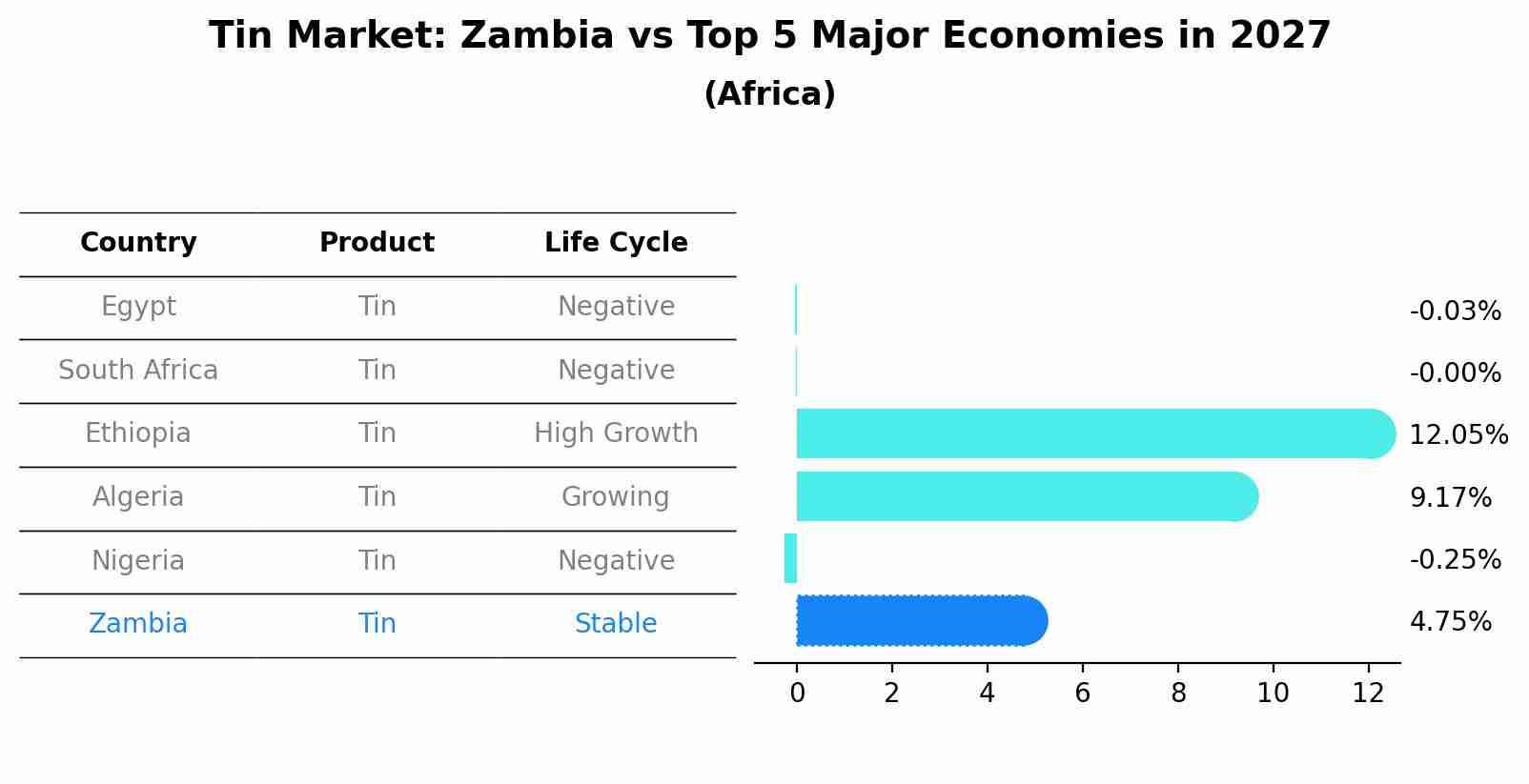 Tin Market: Zambia vs Top 5 Major Economies in 2027 (Africa)