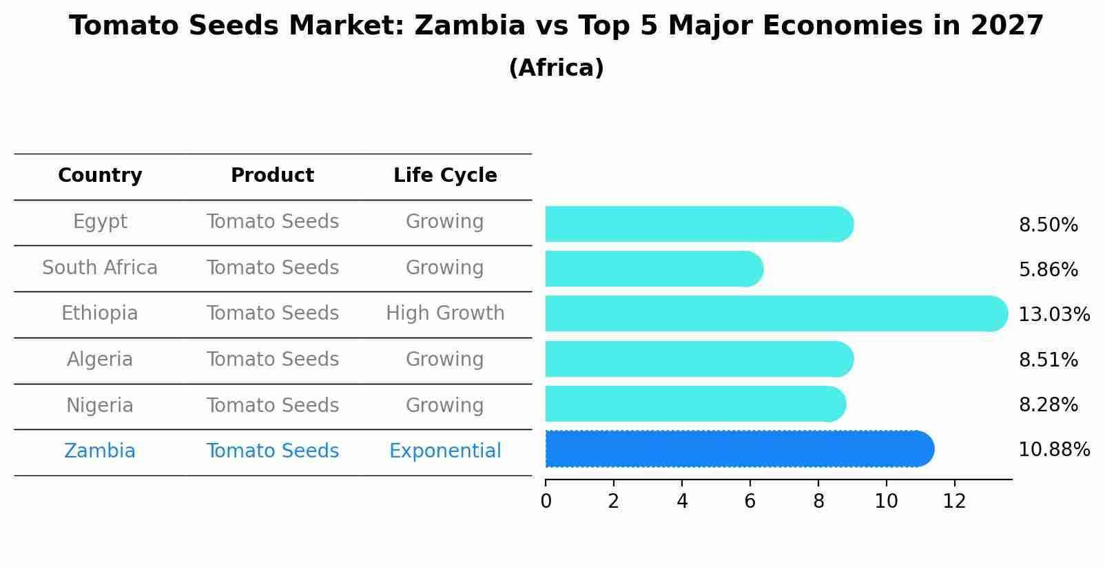 Tomato Seeds Market: Zambia vs Top 5 Major Economies in 2027 (Africa)