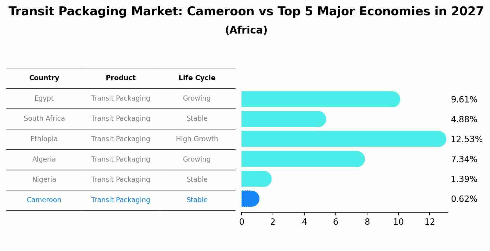 Transit Packaging Market: Cameroon vs Top 5 Major Economies in 2027 (Africa)