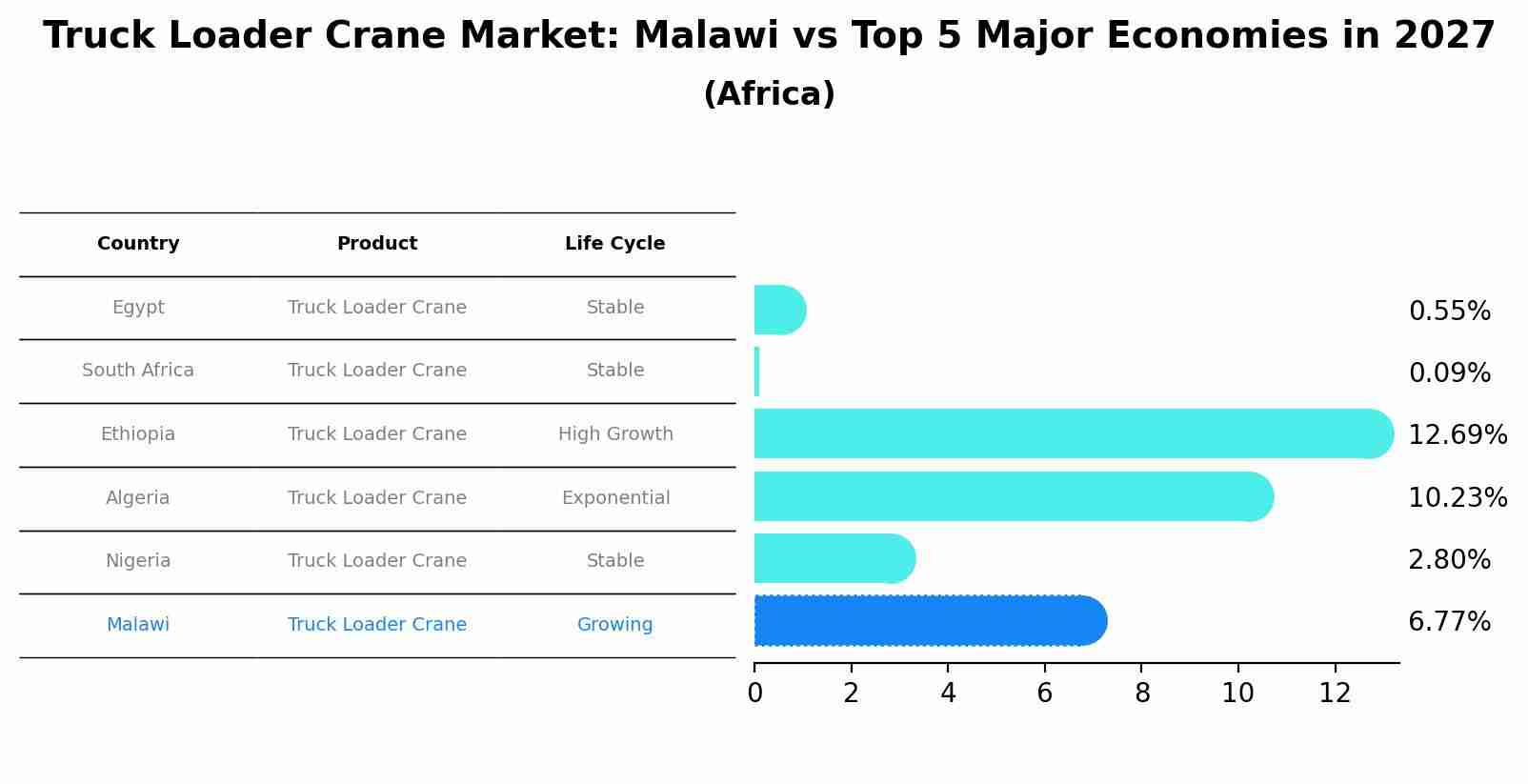 Truck Loader Crane Market: Malawi vs Top 5 Major Economies in 2027 (Africa)