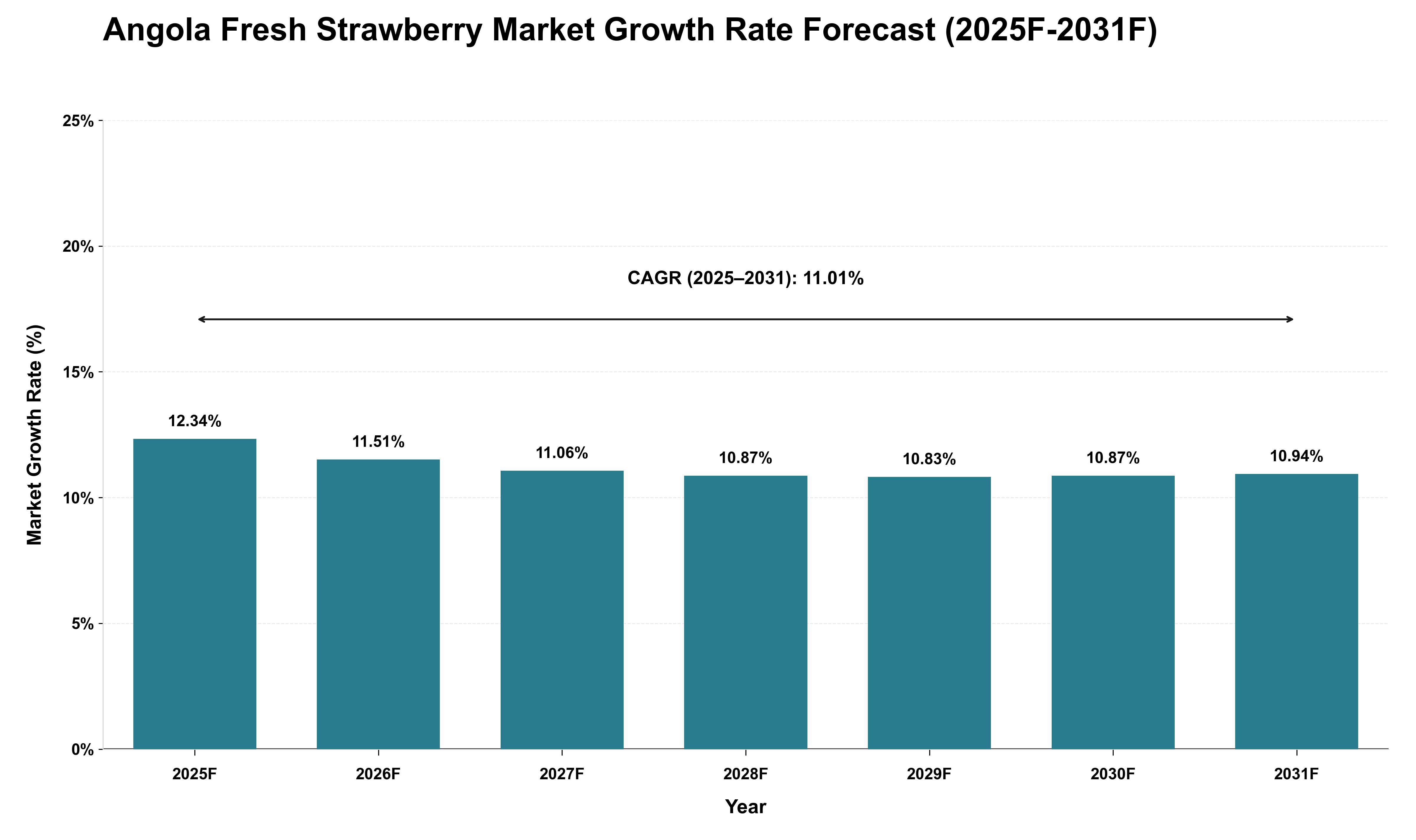 Angola Fresh Strawberry Market Growth Rate Analysis (2025 - 2031)