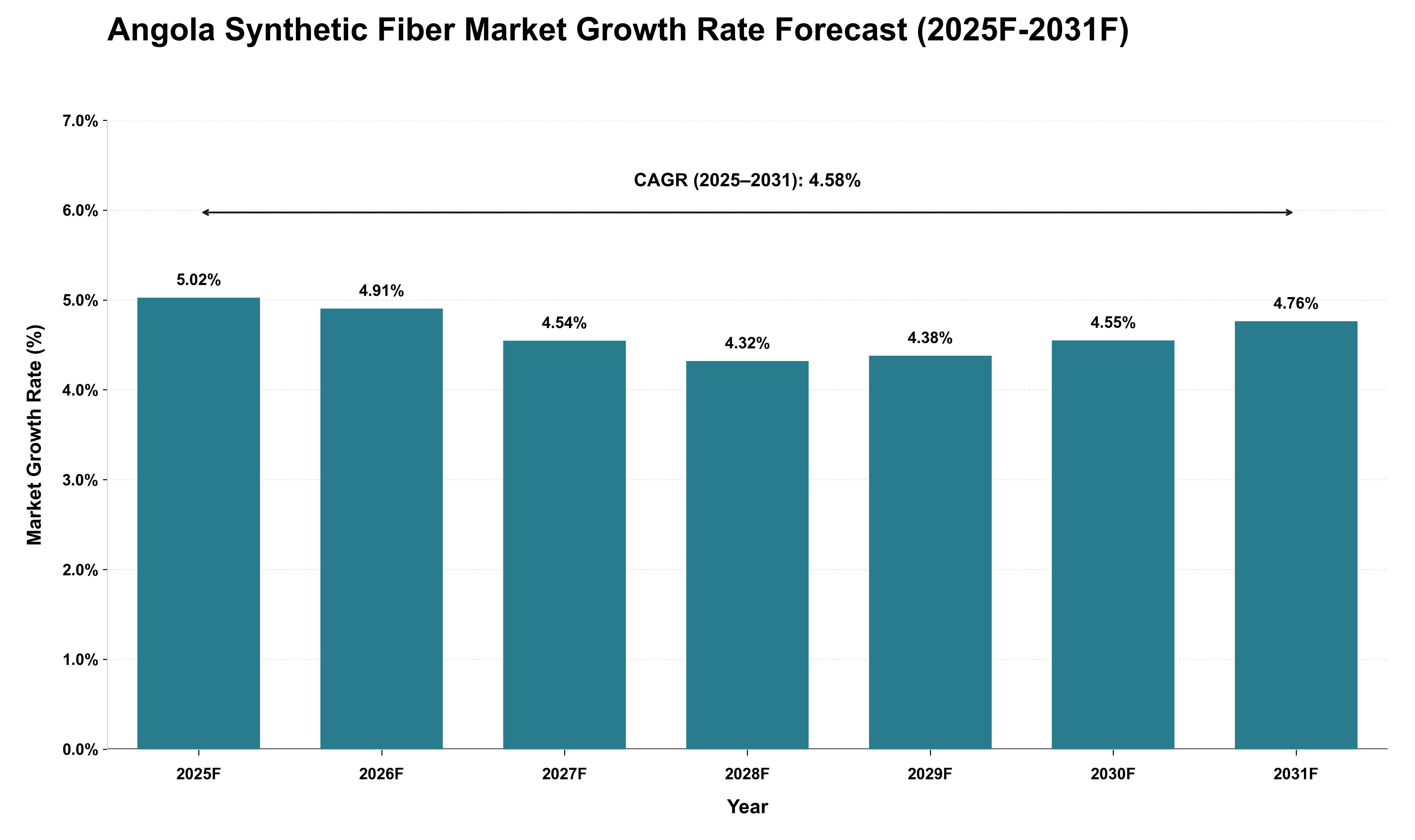 Angola Synthetic Fiber Market Growth Rate Analysis (2025 - 2031)