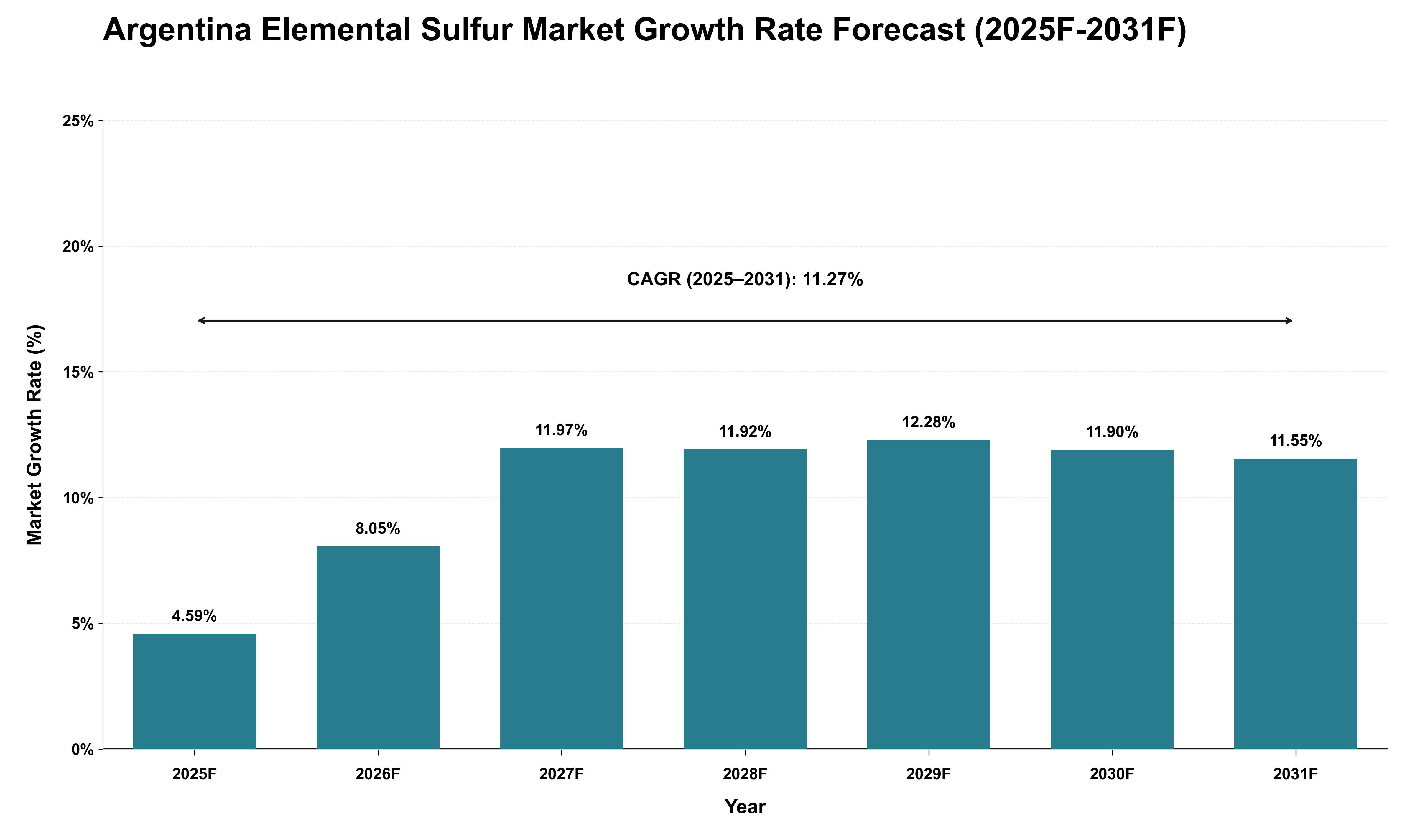 Argentina Elemental Sulfur Market Growth Rate Analysis (2025 - 2031)