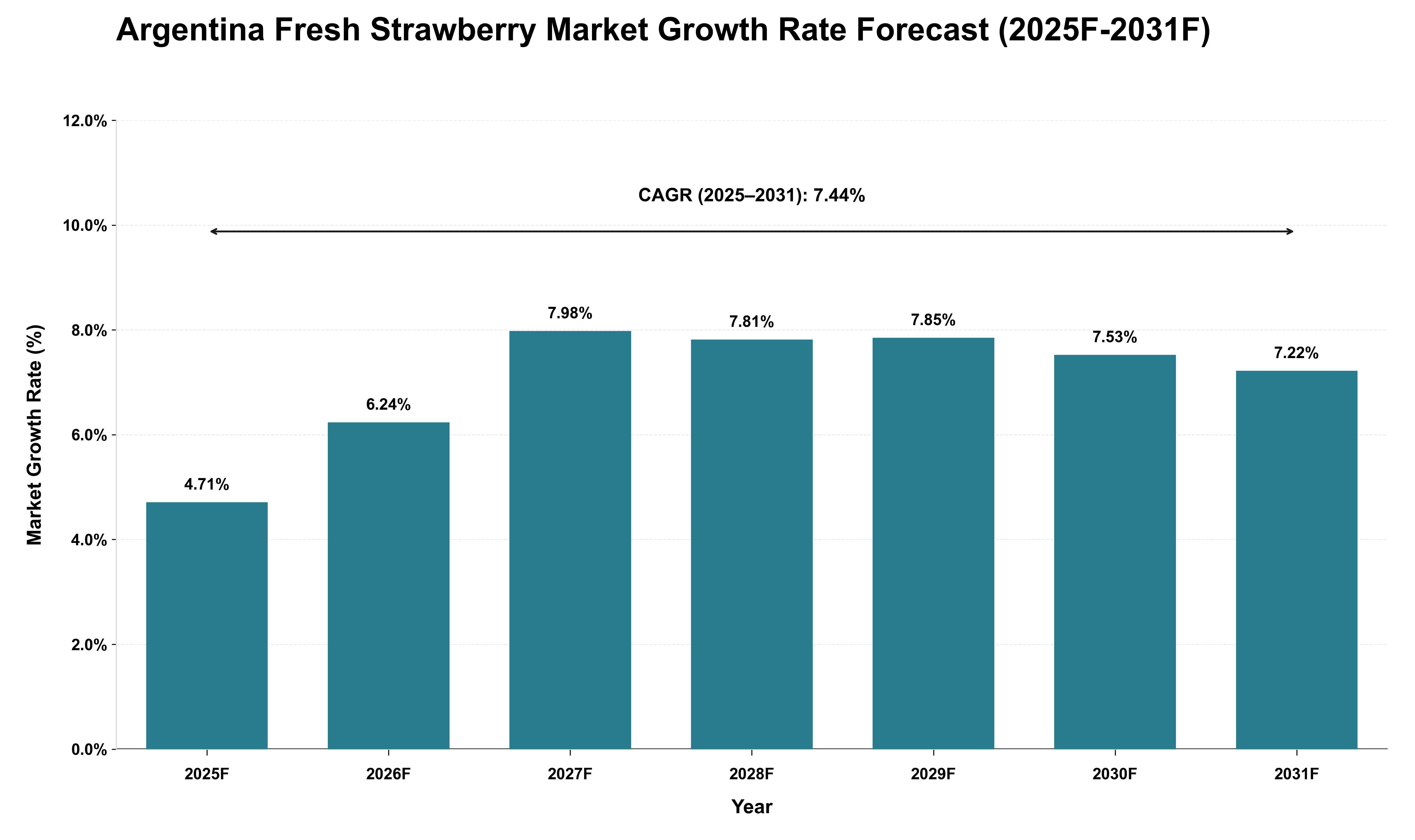 Argentina Fresh Strawberry Market Growth Rate Analysis (2025 - 2031)