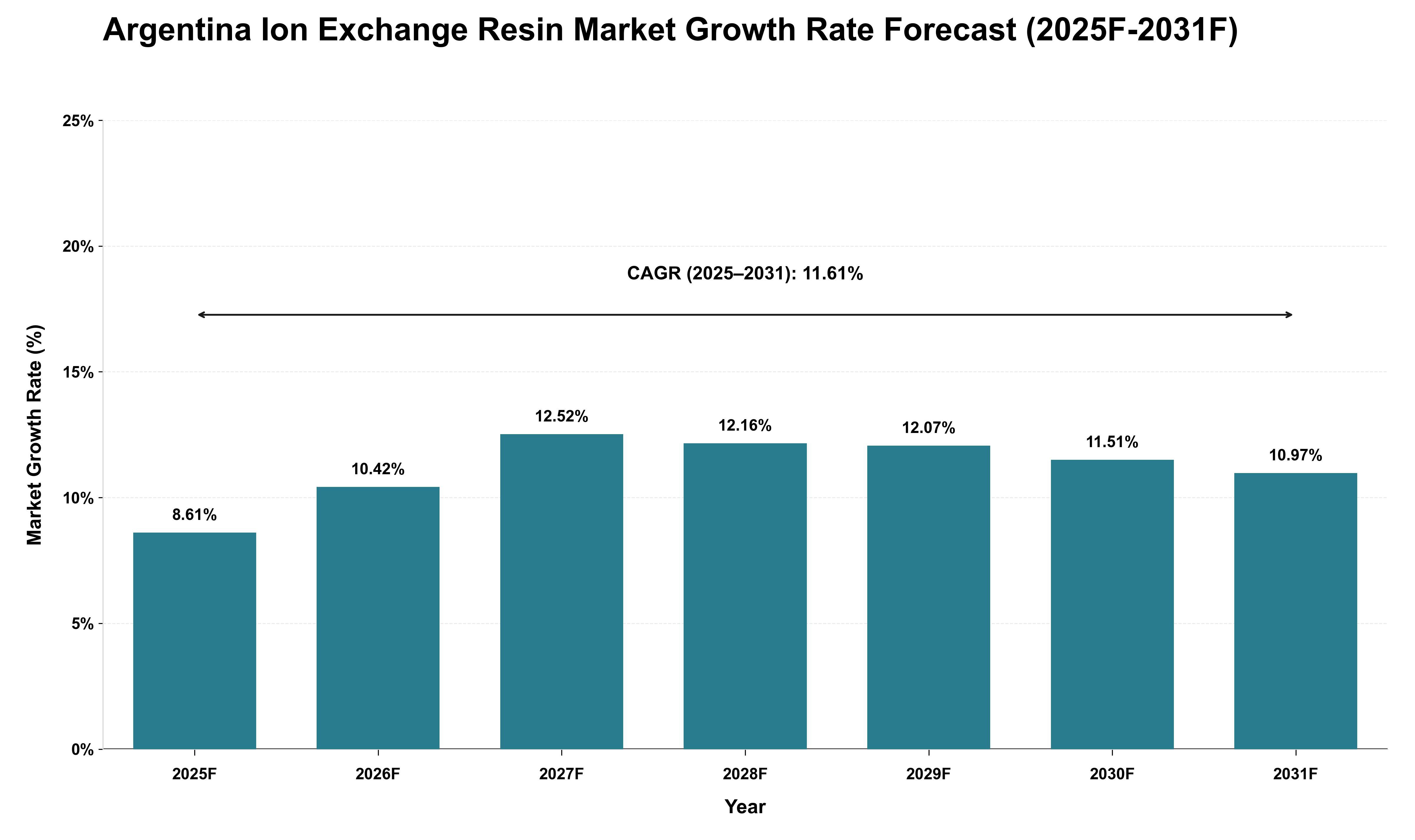 Argentina Ion Exchange Resin Market Growth Rate Analysis (2025 - 2031)