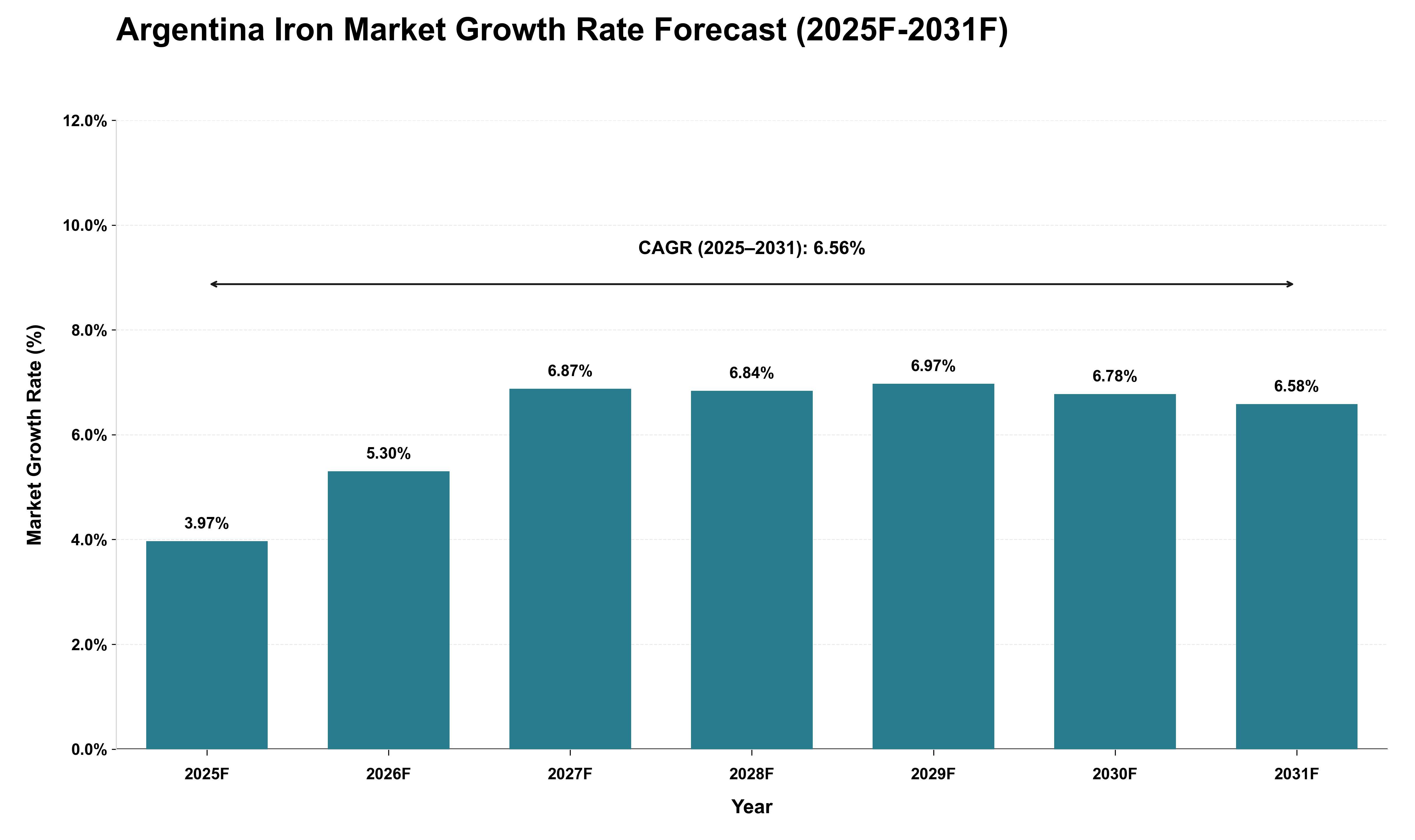 Argentina Iron Market Growth Rate Analysis (2025 - 2031)
