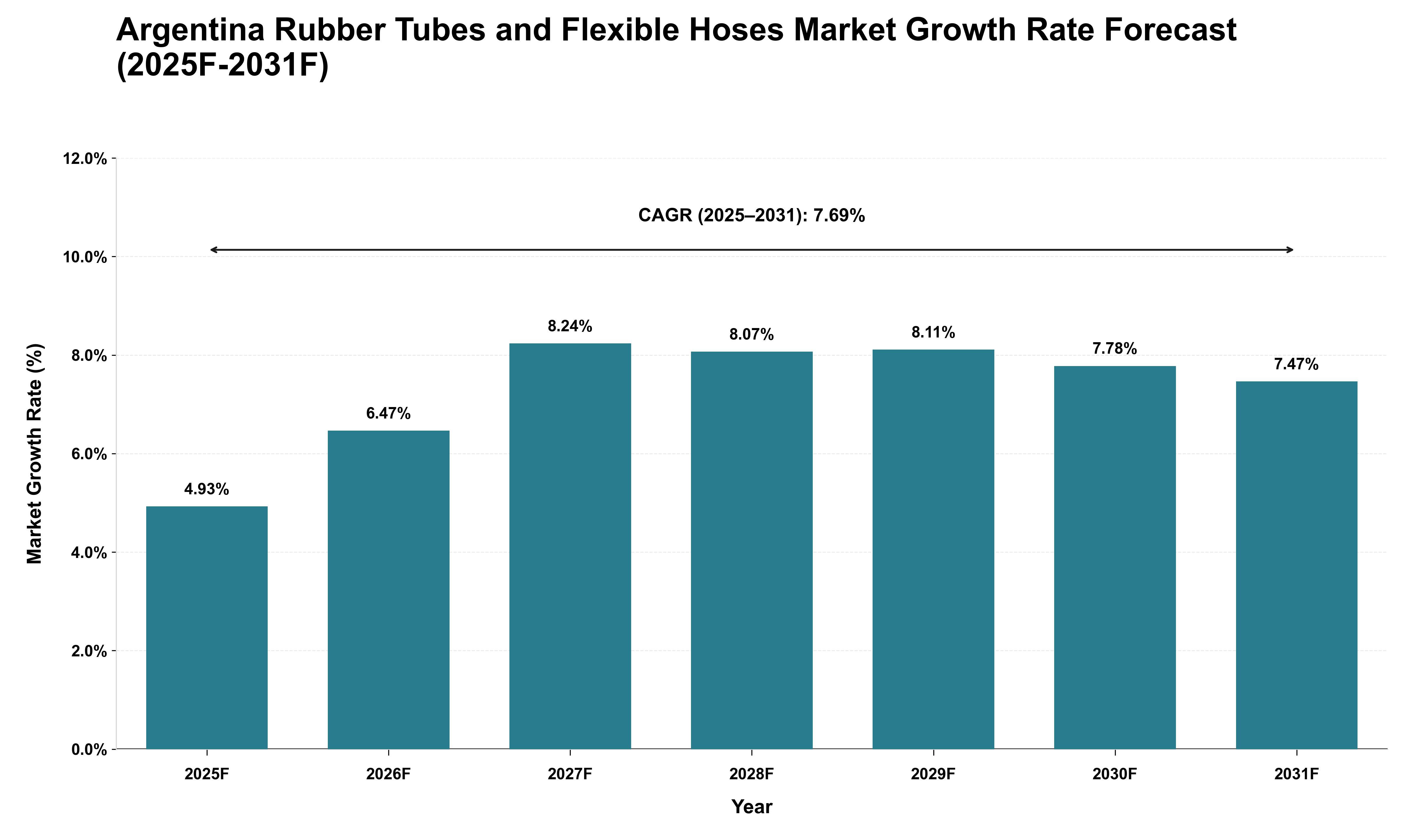 Argentina Rubber Tubes and Flexible Hoses Market Growth Rate Analysis (2025 - 2031)