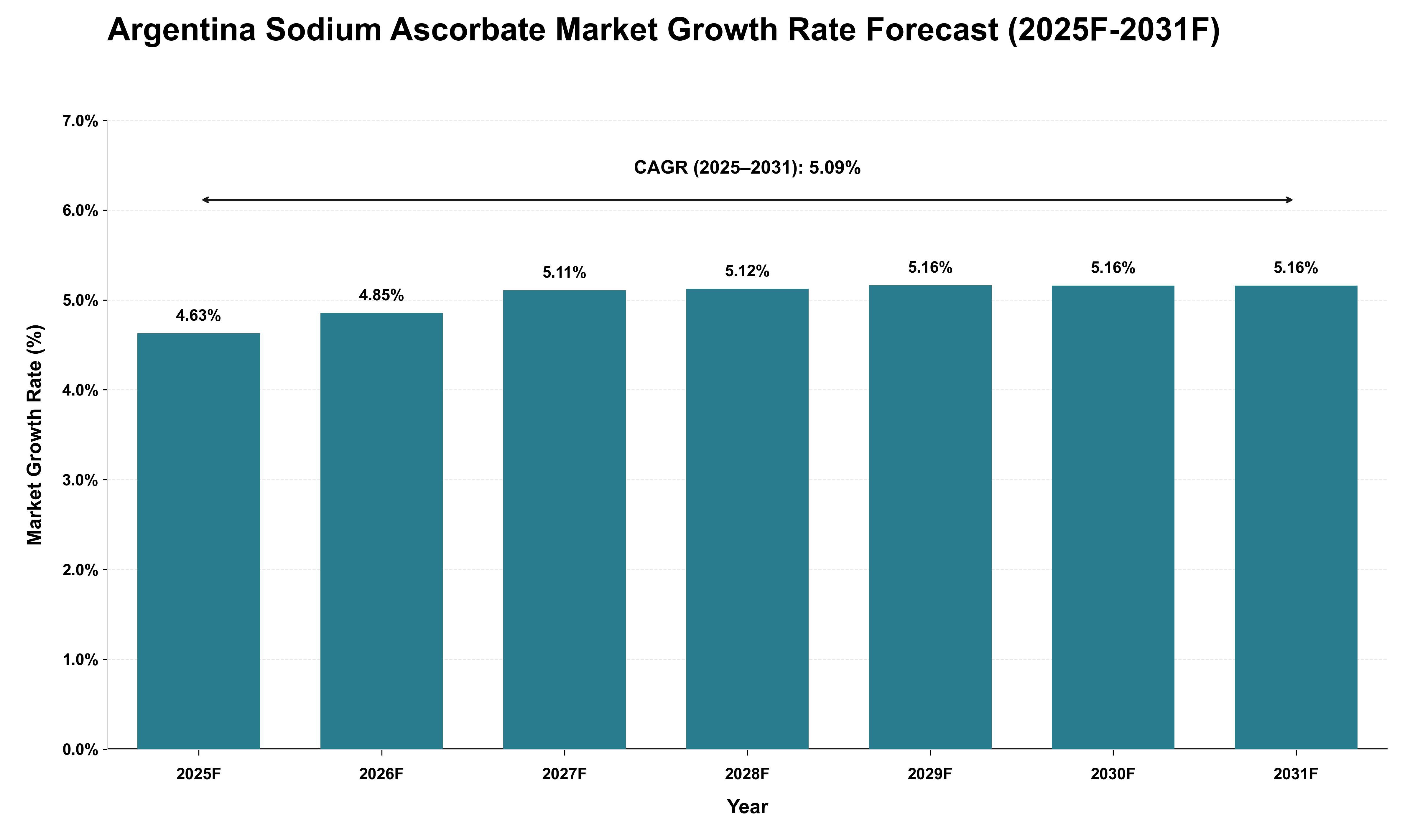Argentina Sodium Ascorbate Market Growth Rate Analysis (2025 - 2031)