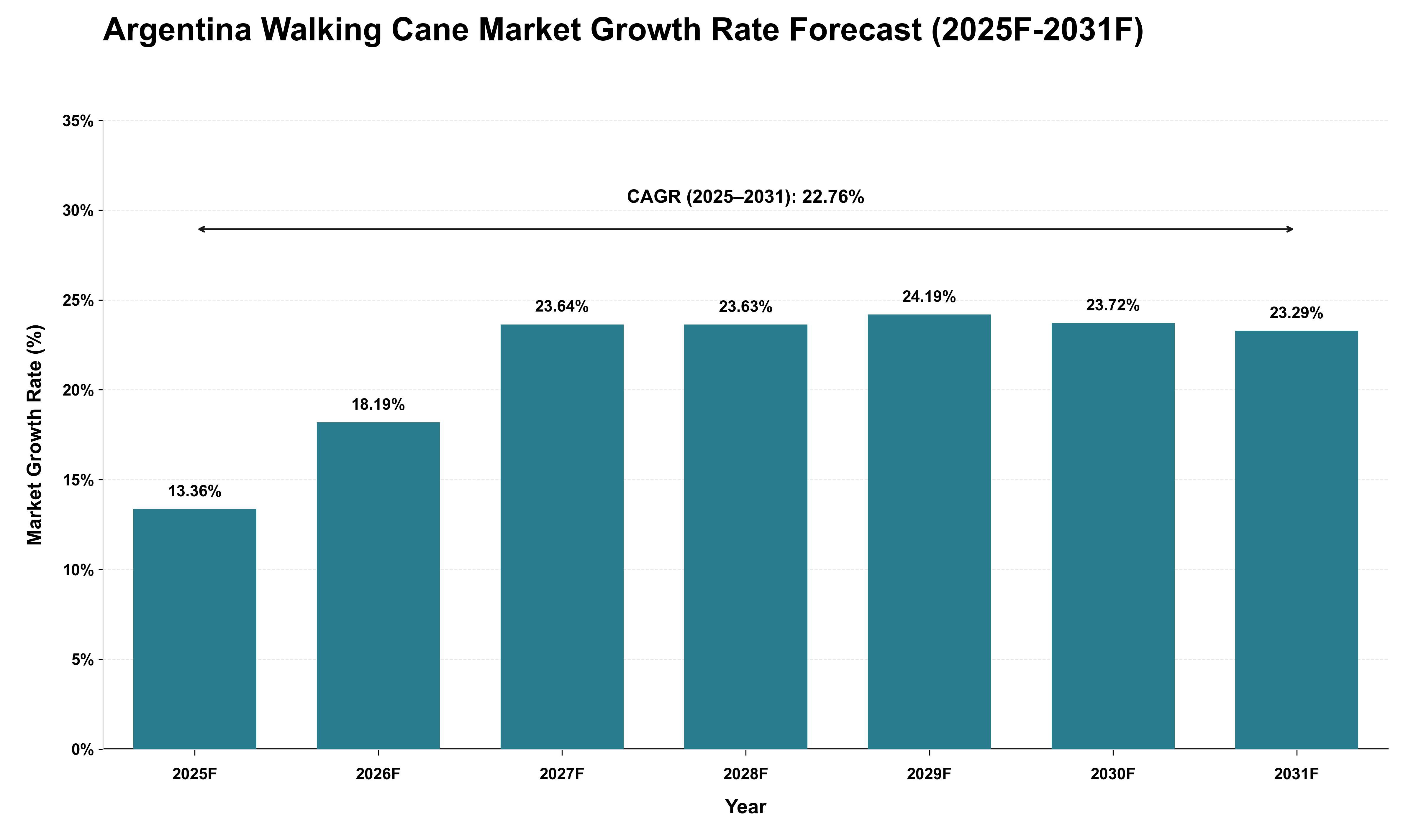 Argentina Walking Cane Market Growth Rate Analysis (2025 - 2031)