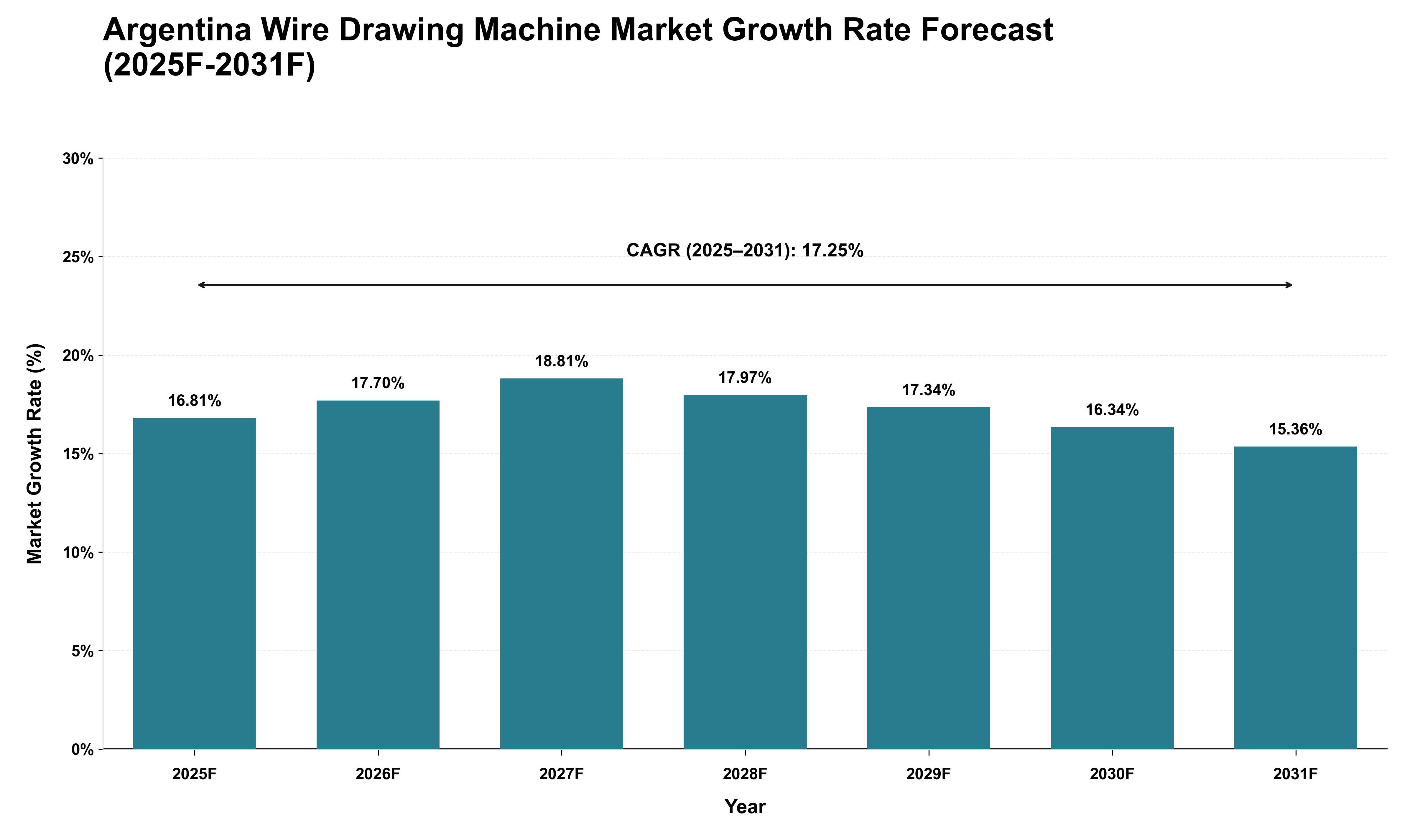 Argentina Wire Drawing Machine Market Growth Rate Analysis (2025 - 2031)