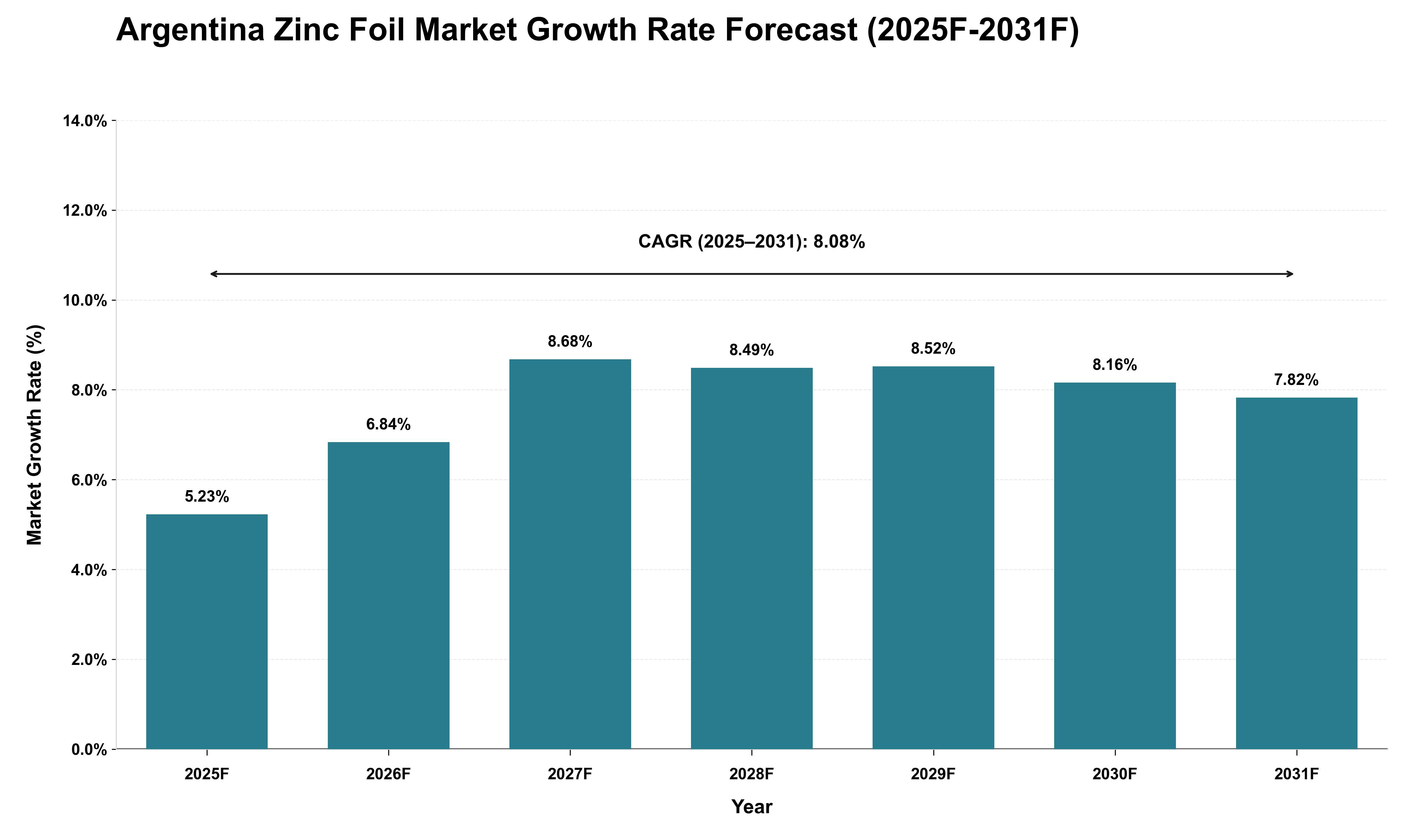 Argentina Zinc Foil Market Growth Rate Analysis (2025 - 2031)