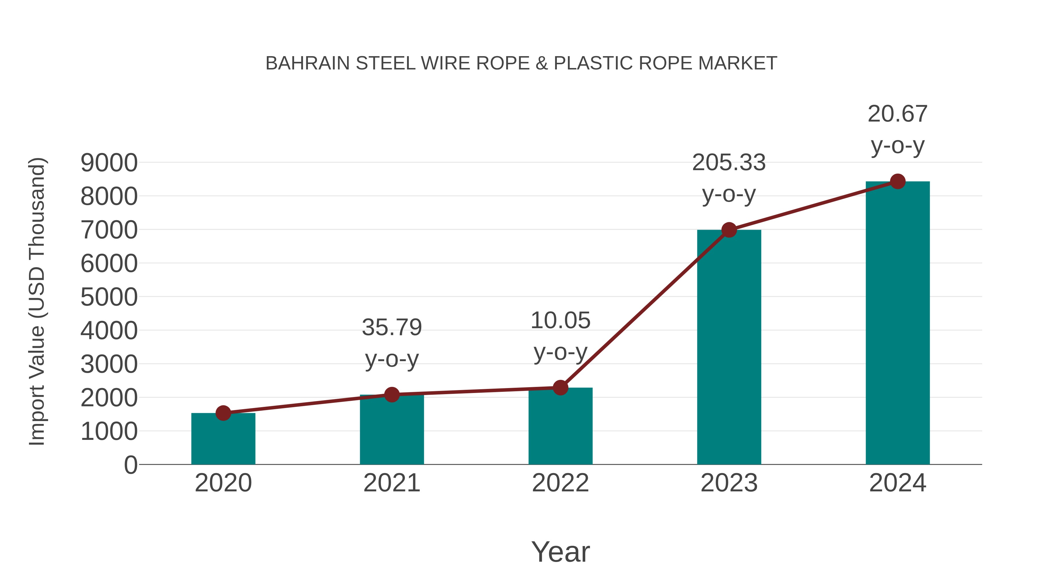  Bahrain Steel Wire Rope & Plastic Rope Market: Import Trend Analysis