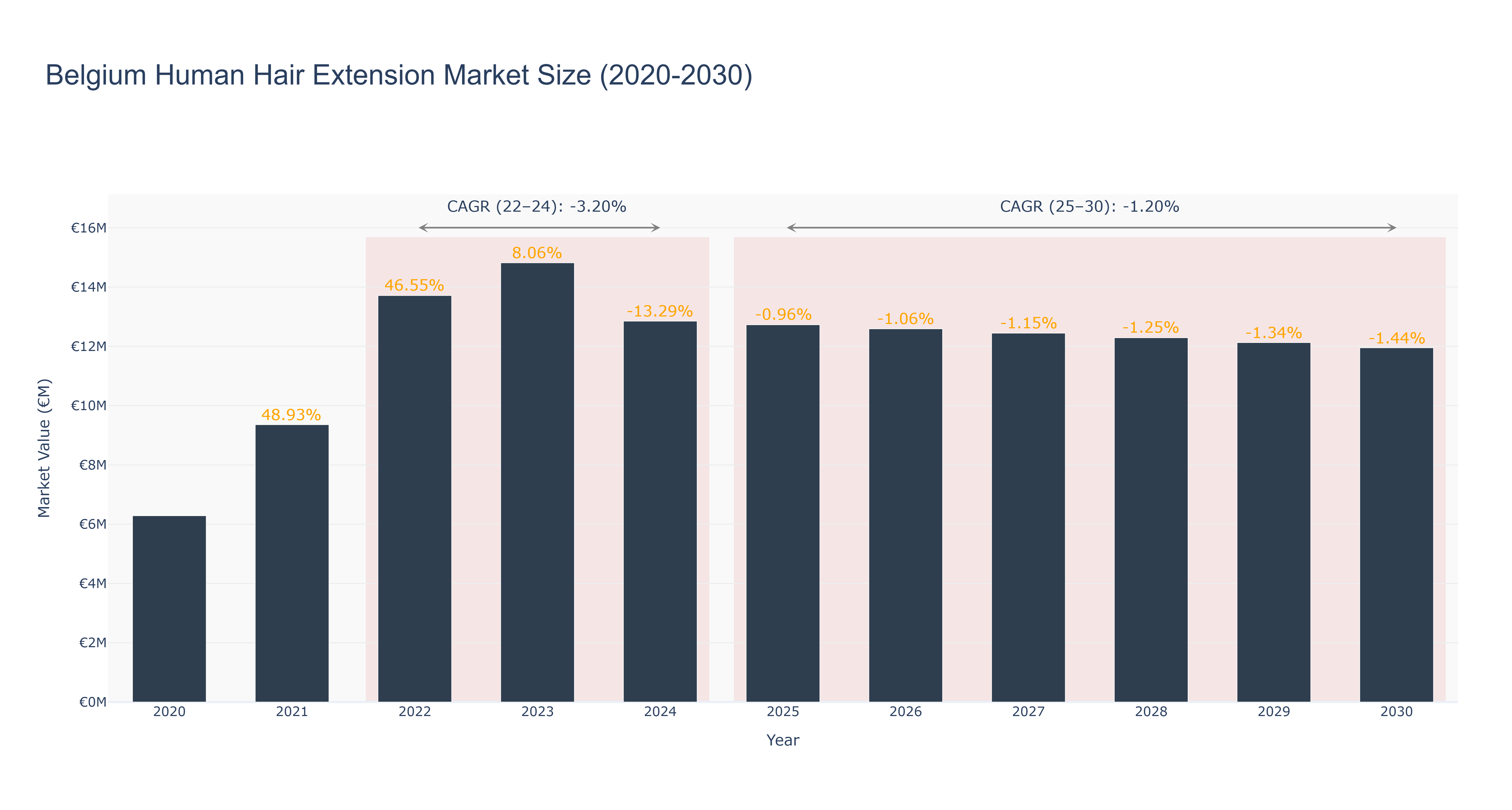 Belgium Human Hair Extension Market Size (2020-2030)