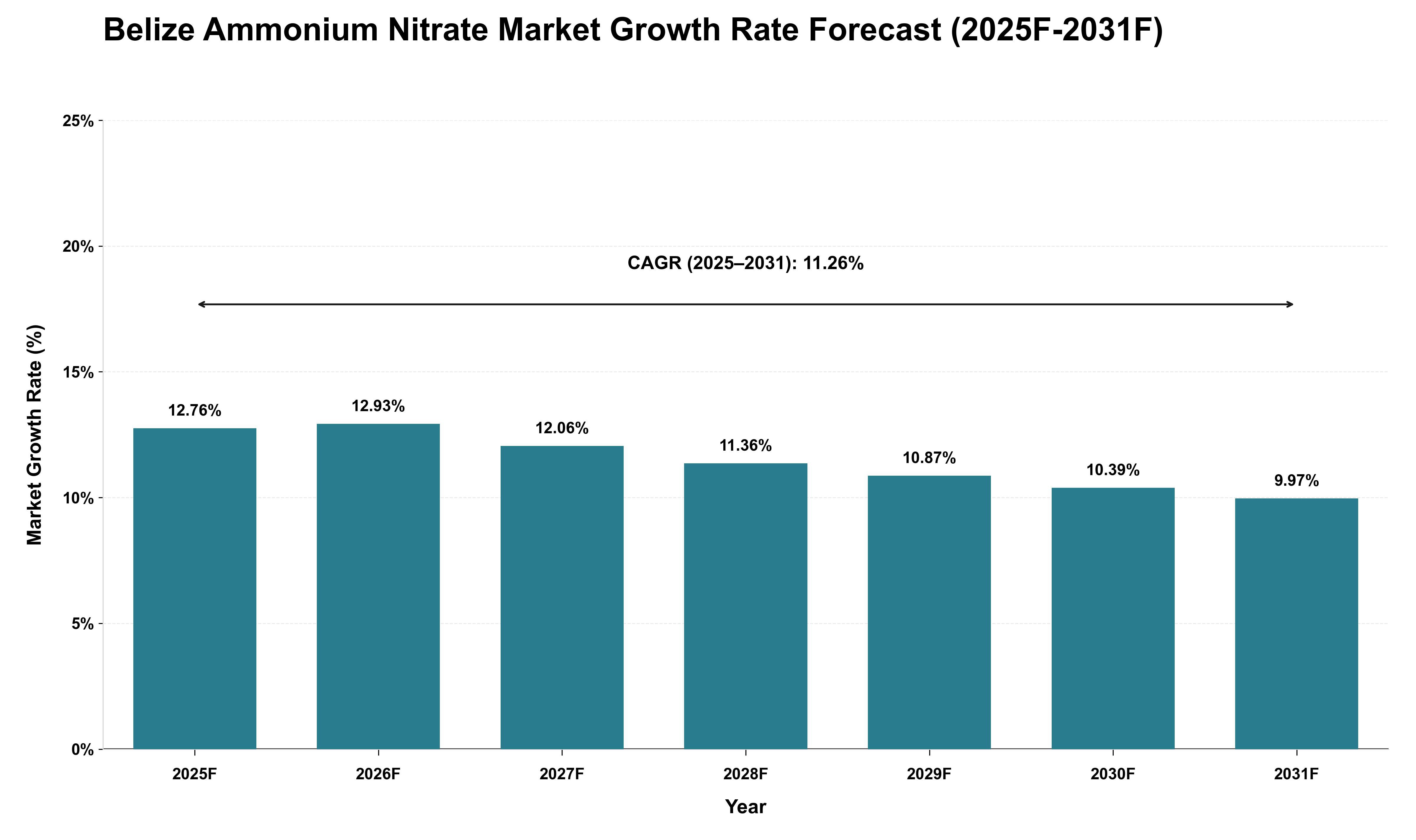 Belize Ammonium Nitrate Market Growth Rate Analysis (2025 - 2031)