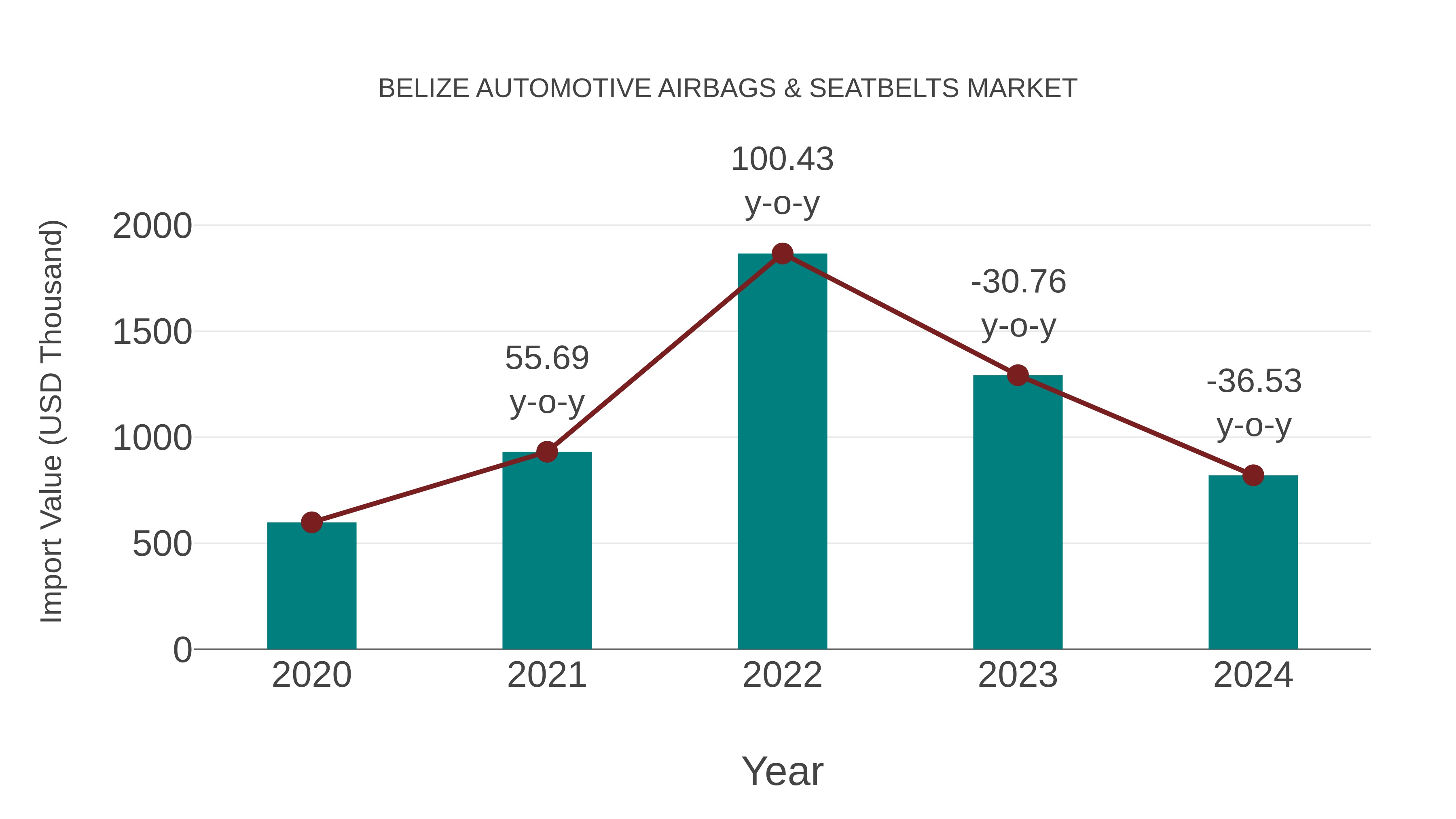  Belize Automotive Airbags & Seatbelts Market: Import Trend Analysis