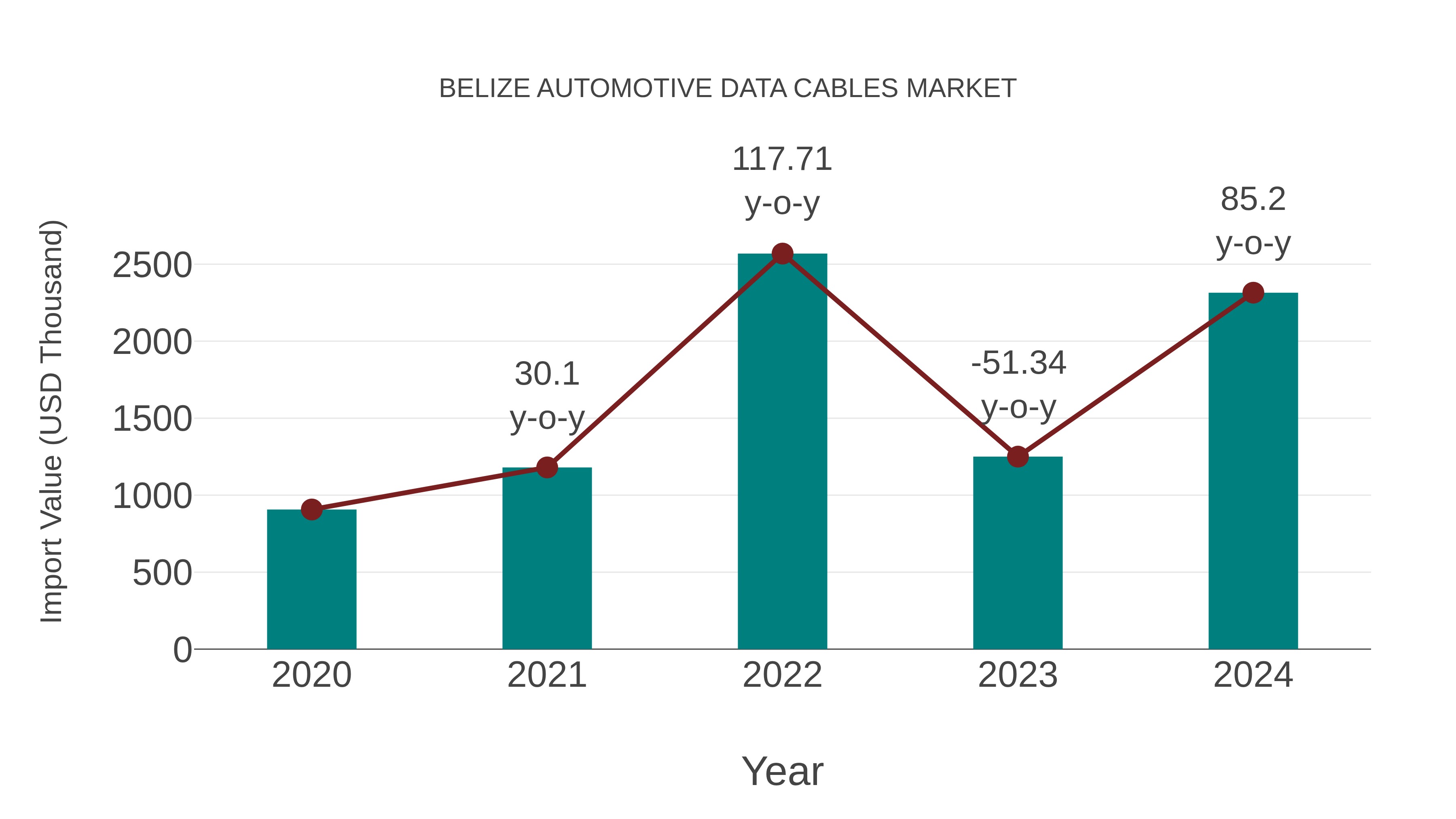 Belize Automotive Data Cables Market: Import Trend Analysis