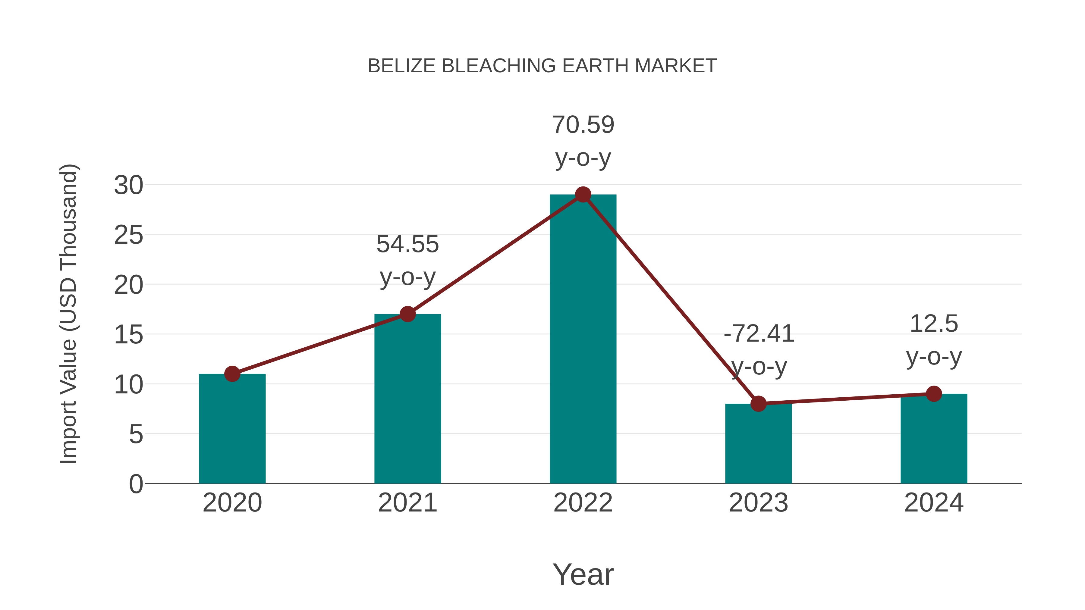  Belize Bleaching Earth Market: Import Trend Analysis