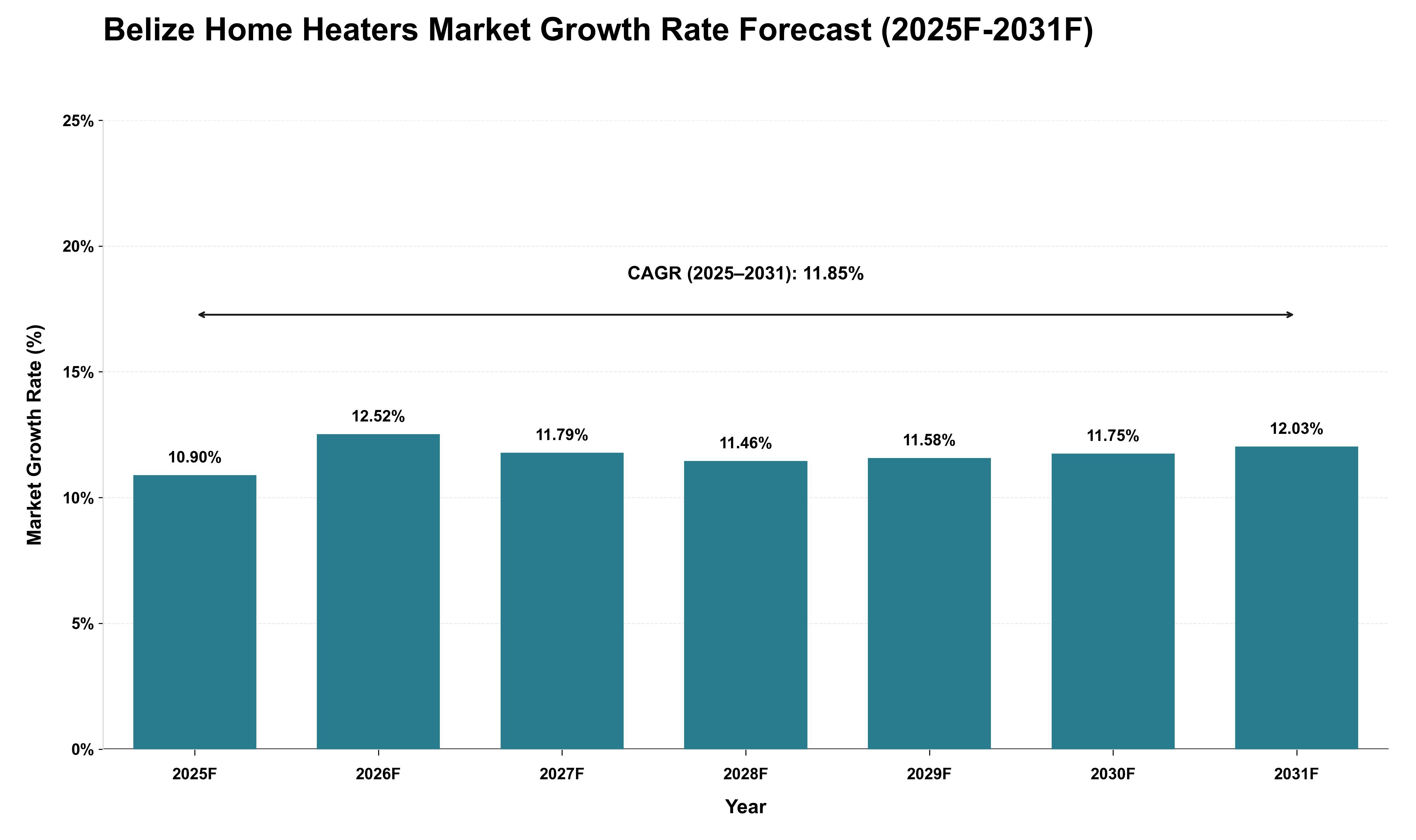 Belize Home Heaters Market Growth Rate Analysis (2025 - 2031)