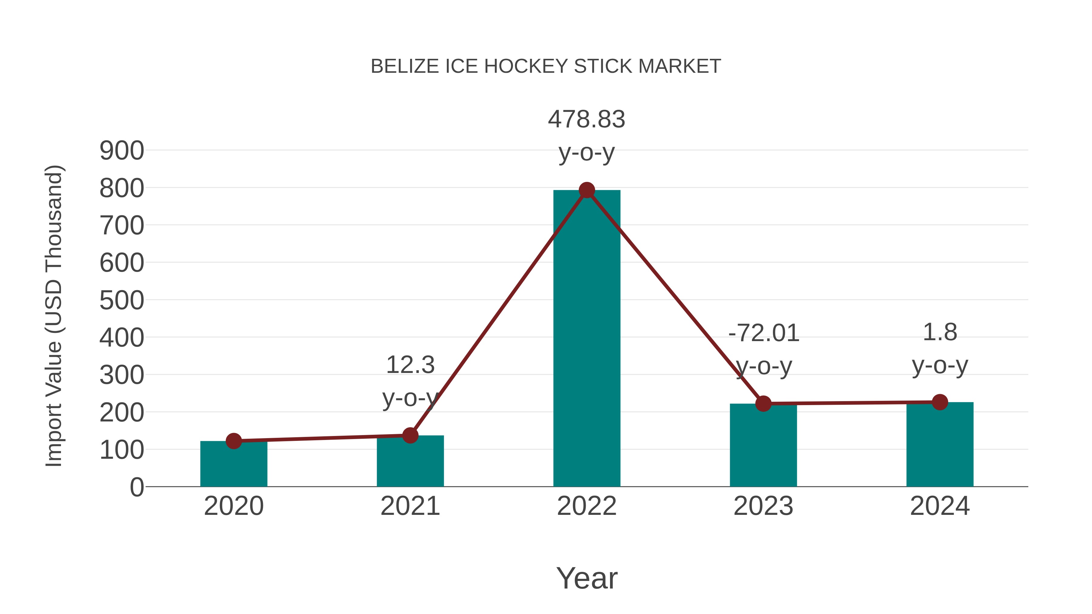  Belize Ice Hockey Stick Market: Import Trend Analysis