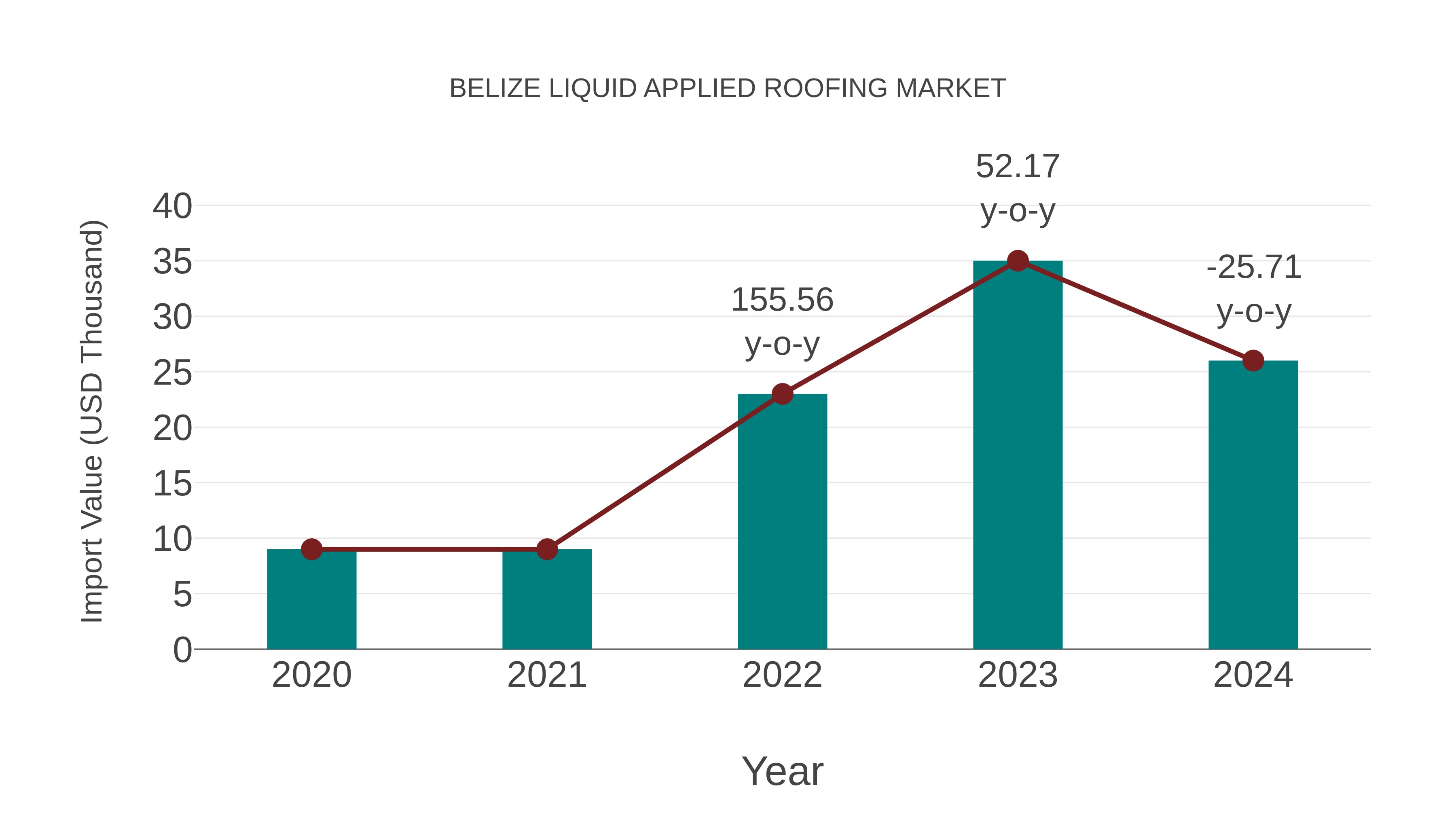  Belize Liquid Applied Roofing Market: Import Trend Analysis