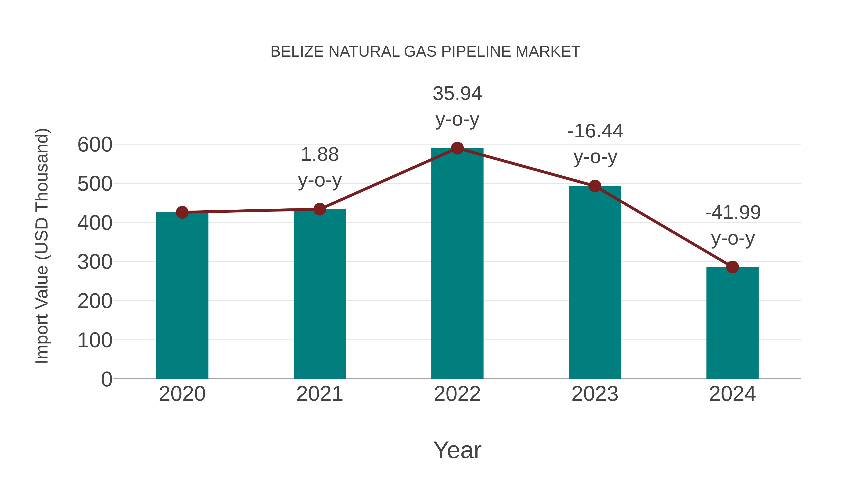  Belize Natural Gas Pipeline Market: Import Trend Analysis