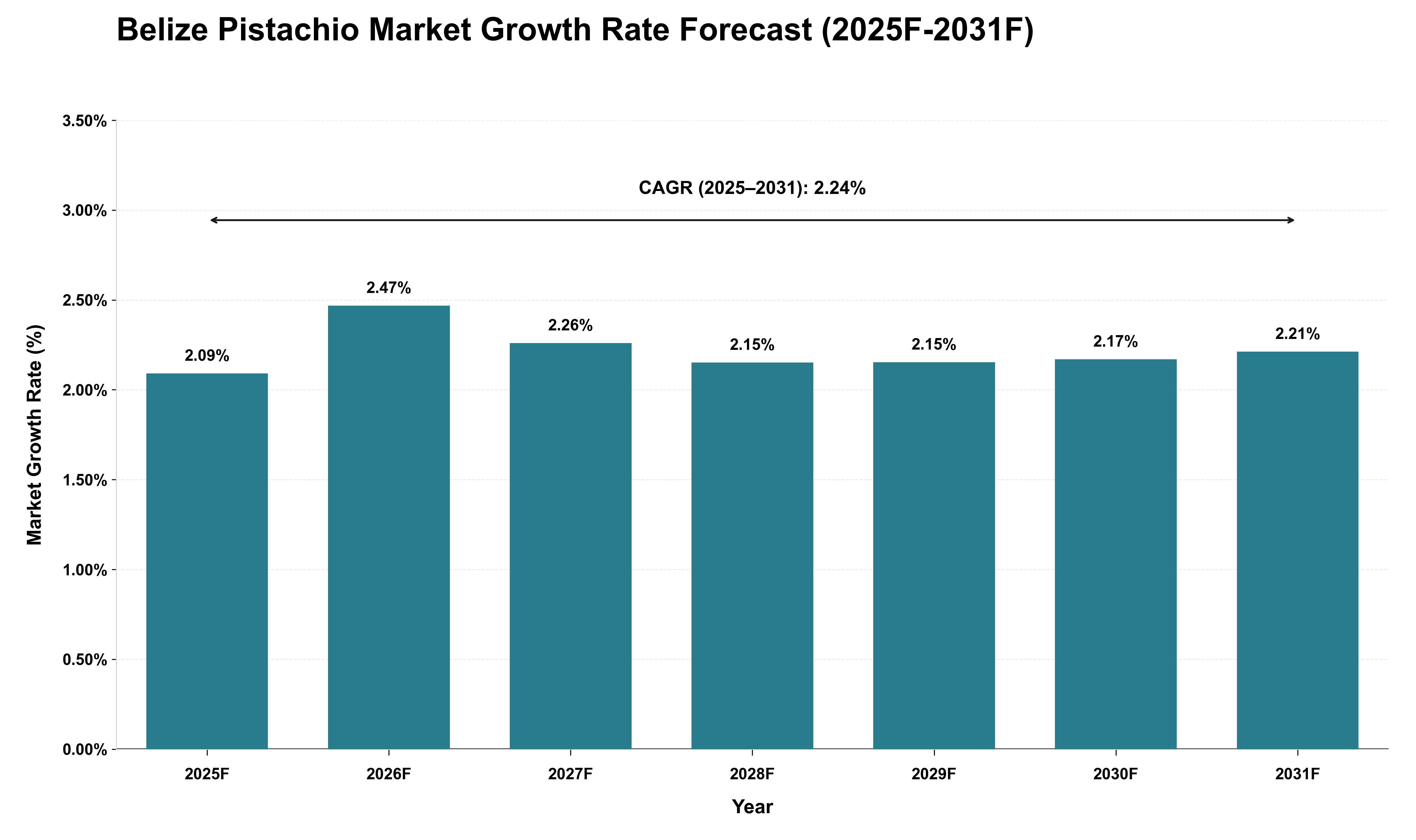 Belize Pistachio Market Growth Rate Analysis (2025 - 2031)