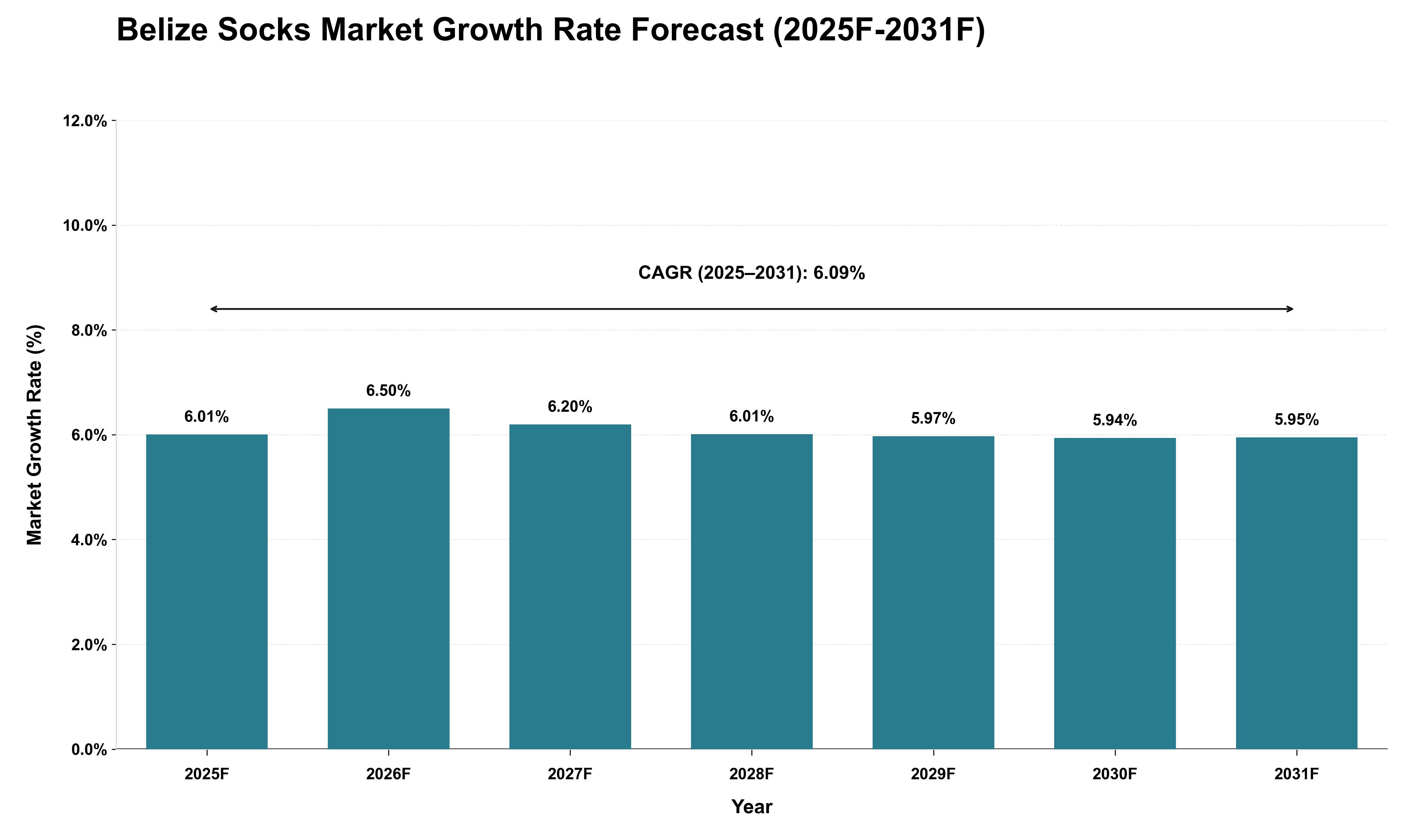 Belize Socks Market Growth Rate Analysis (2025 - 2031)