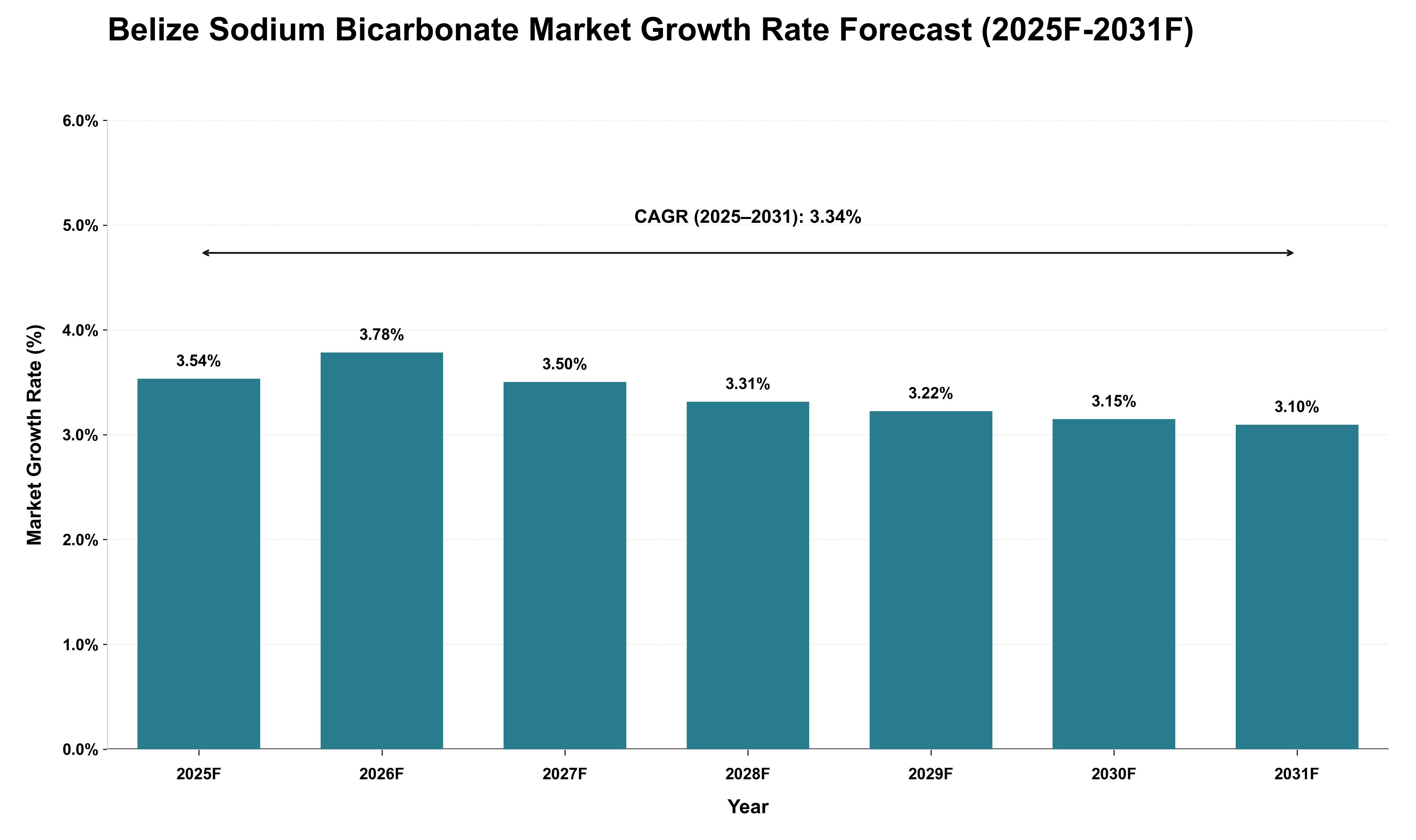 Belize Sodium Bicarbonate Market Growth Rate Analysis (2025 - 2031)