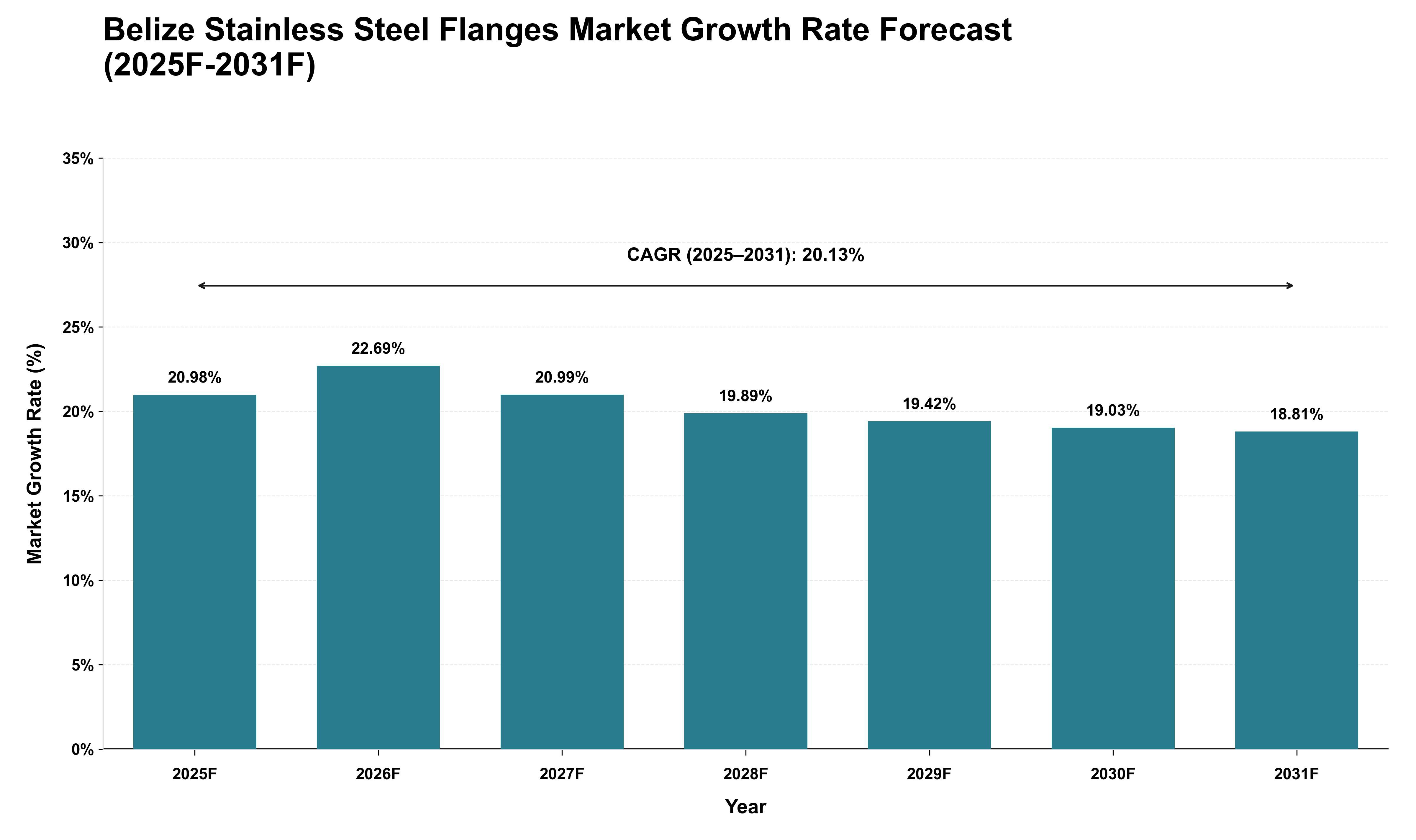 Belize Stainless Steel Flanges Market Growth Rate Analysis (2025 - 2031)
