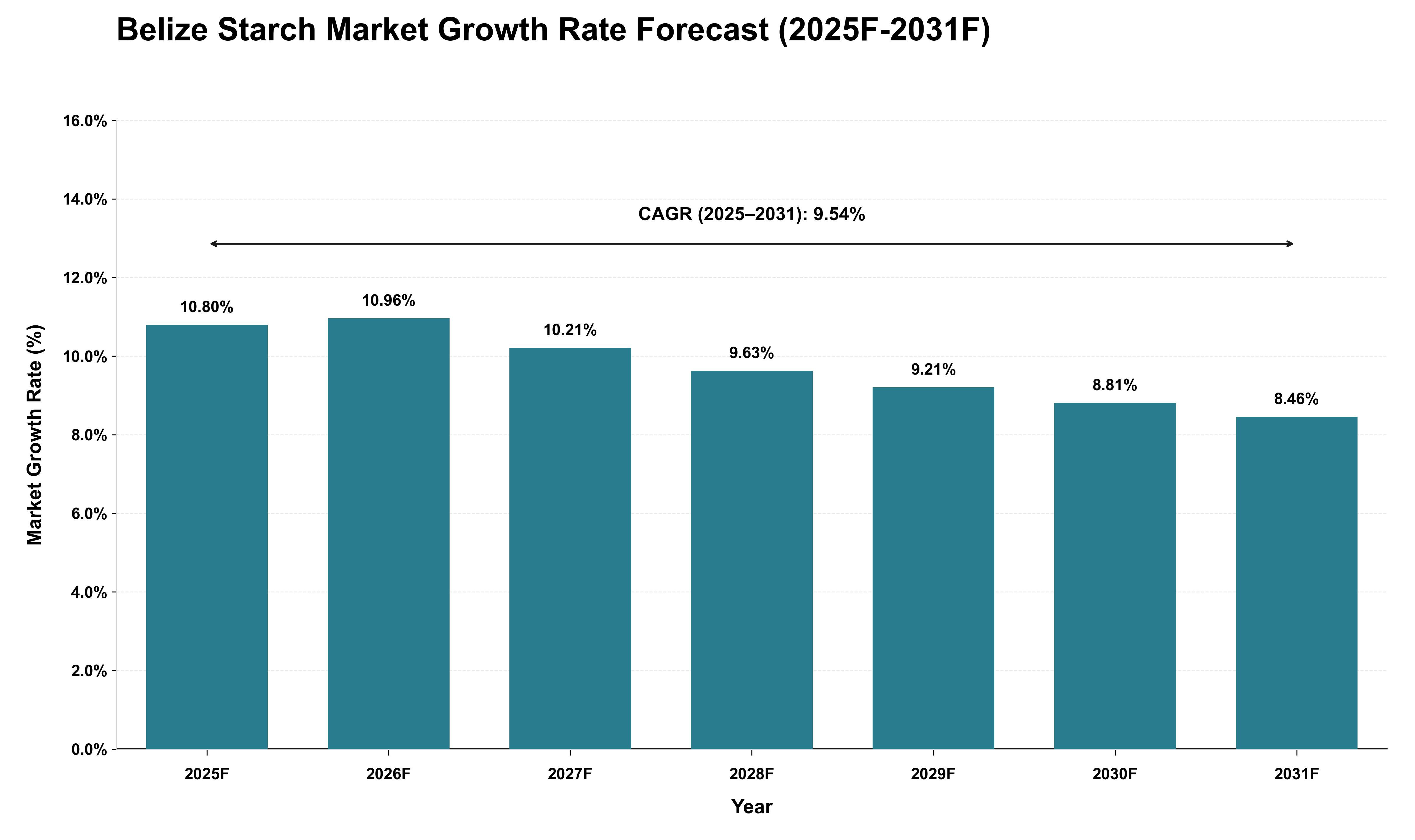Belize Starch Market Growth Rate Analysis (2025 - 2031)