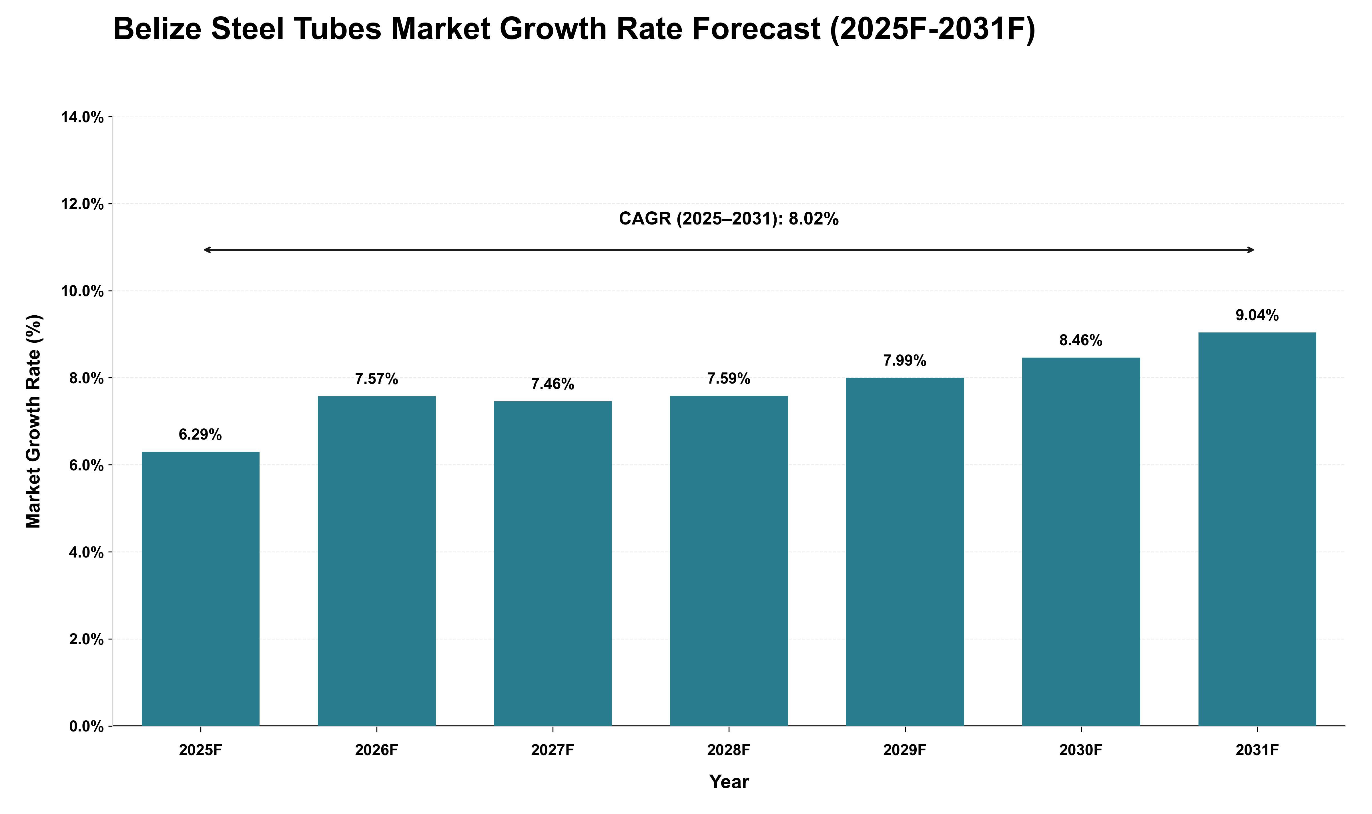 Belize Steel Tubes Market Growth Rate Analysis (2025 - 2031)