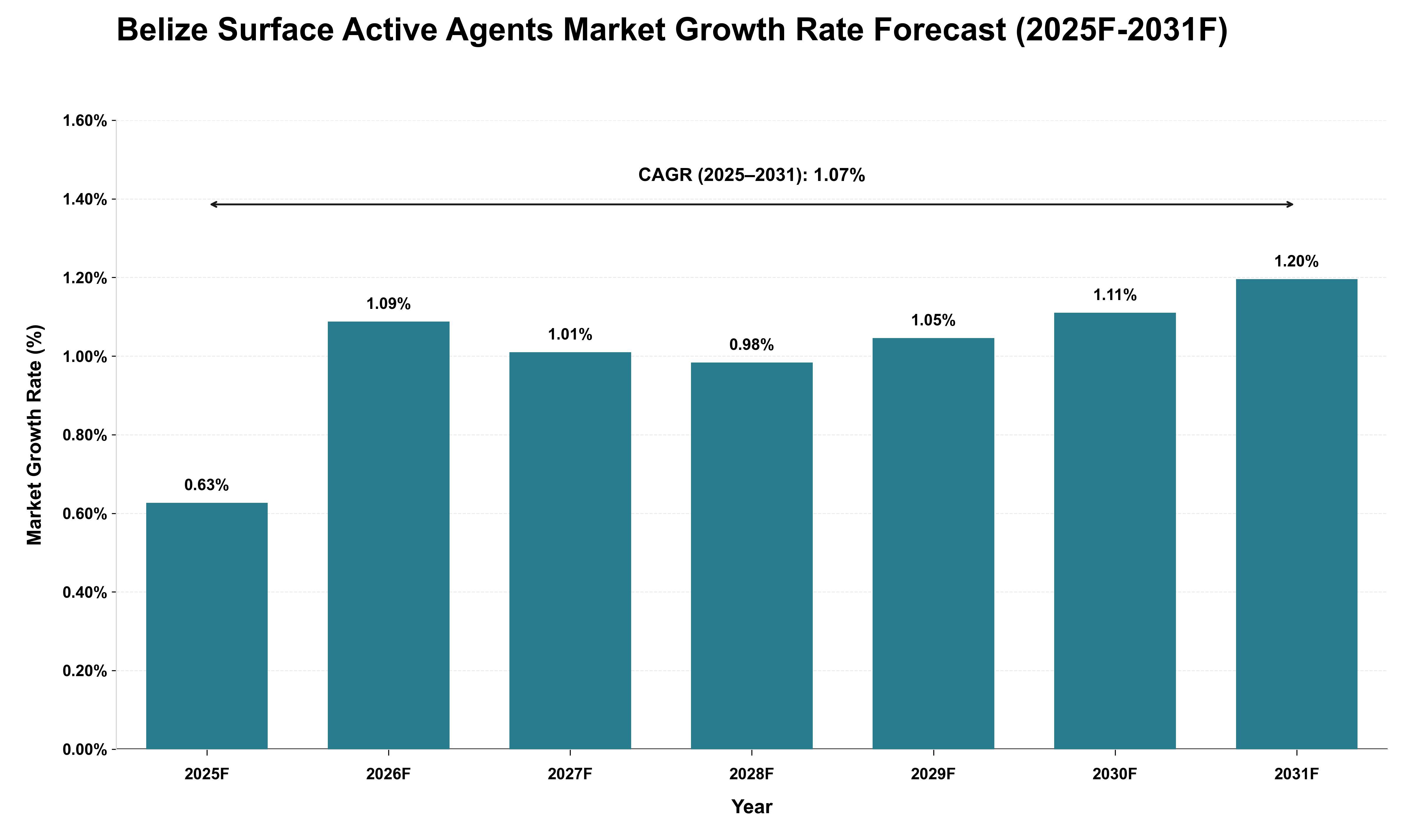 Belize Surface Active Agents Market Growth Rate Analysis (2025 - 2031)