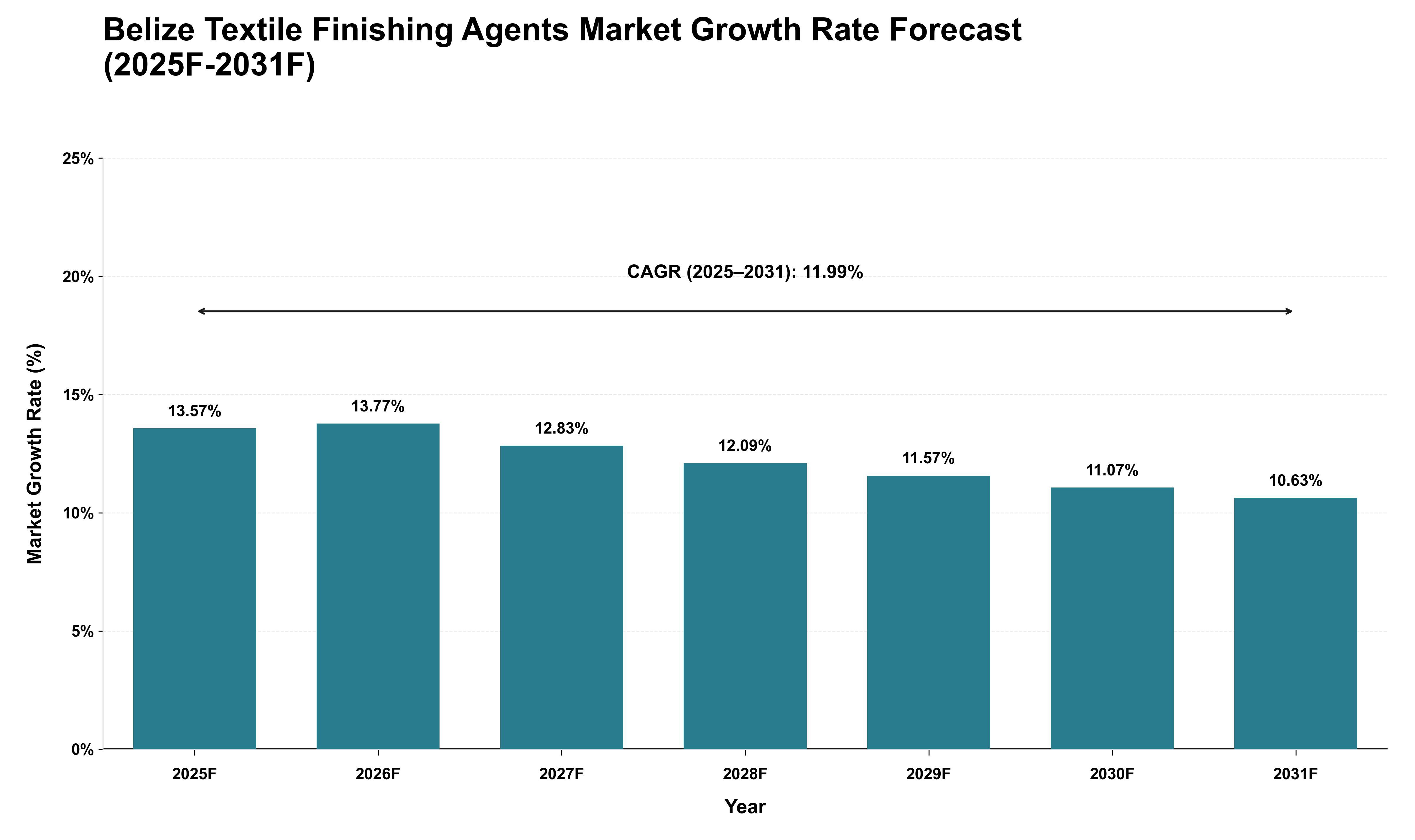 Belize Textile Finishing Agents Market Growth Rate Analysis (2025 - 2031)