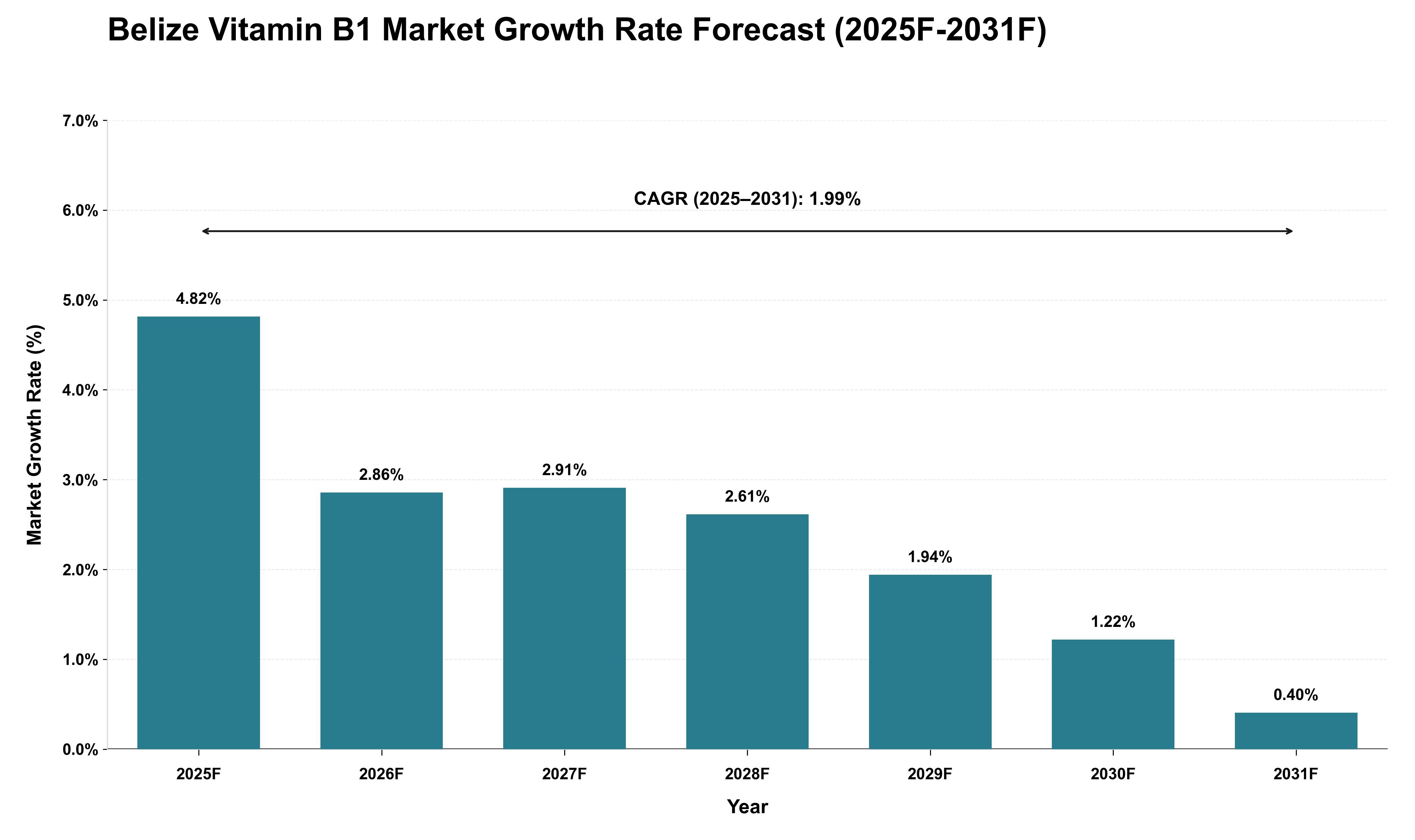 Belize Vitamin B1 Market Growth Rate Analysis (2025 - 2031)